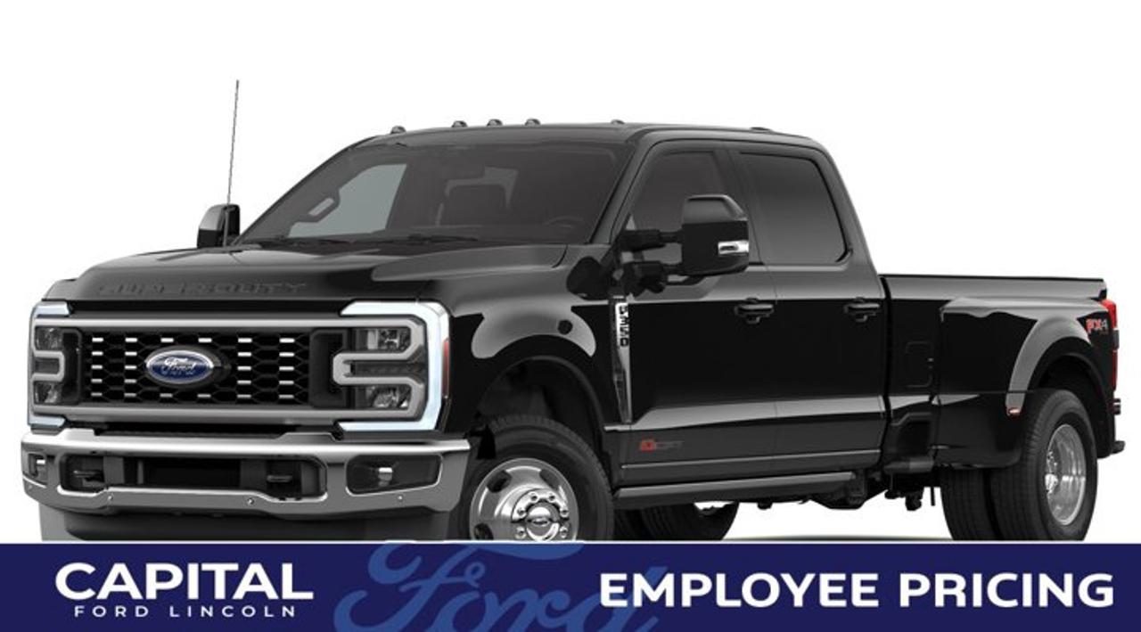 Looking for towing power and a truck that packs a punch? This Agate Black Metallic Ford Super Duty pickups offer a pair of stout engines and can tow bumper-pull trailers that weigh up to 18,500 pounds or 24,700 with a fifth-wheel setup. The tough exterior is backed up by a cab that is attractive, functional and comfortable. The Super Duty Lariat adds polished aluminum 17-inch wheels for F-350 dually and bright 18-inch aluminum, heated leather power front seats with console, dual-zone climate control, power-adjust pedals, rear camera, SYNC MyFord Touch, leather-wrapped wheel, wood grain trim, power fold-and-telescoping tow mirrors, illuminated visor mirrors, privacy glass, keypad door entry, 110-volt outlet and a powered sliding rear window with defrost. Choose a truck you can trust! Come in today to speak to a Capital Product Specialist about making this baby yours! Check out this vehicles pictures, features, options and specs, and let us know if you have any questions. Helping find the perfect vehicle FOR YOU is our only priority.P.S...Sometimes texting is easier. Text (or call) 306-994-3121 for fast answers at your fingertips!Dealer License #307287