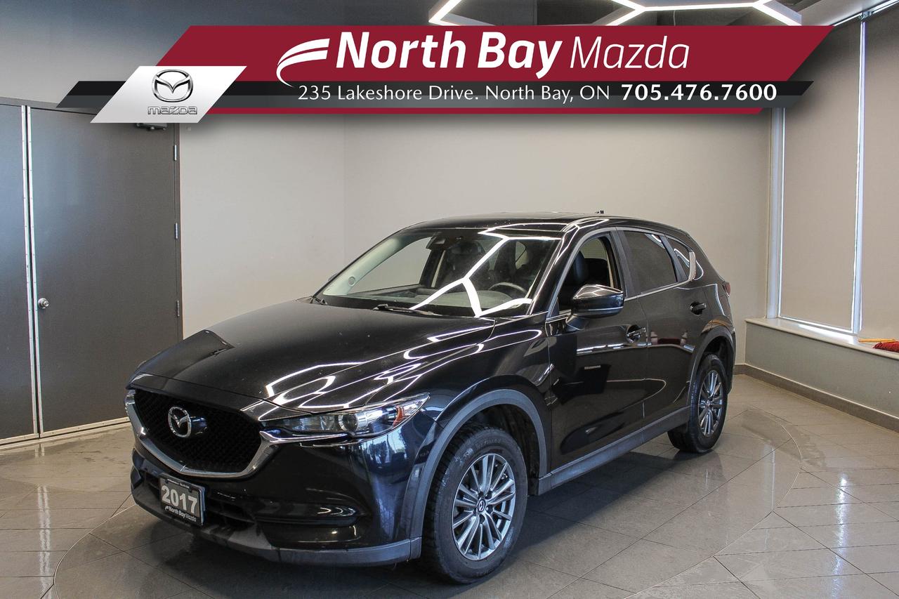 The 2017 Mazda CX-5 GS is a well-rounded SUV that brings together a comfortable interior, confident handling, and a clean, modern design. It has the space you need for passengers and cargo while still delivering the responsive driving feel Mazda is known for. The GS trim adds a strong selection of comfort, technology, and convenience features, making this CX-5 a great choice for everyday driving. FEATURES: Leatherette seating, heated front seats, power drivers seat, dual-zone automatic climate control, Mazda Connect infotainment system with 7-inch touchscreen, Bluetooth connectivity, rearview camera, blind spot monitoring, rear cross-traffic alert, cruise control, steering wheel-mounted controls, push-button start, keyless entry, 40/20/40 split-folding rear seats, USB audio inputs. 

Why Youll Want to Buy from North Bay Mazda? *The Clubhouse Commitment Pre-Owned Vehicle Program provides you with additional coverage for things such as the 3-year Tire and Rim Coverage, The Clubhouse Powertrain Warranty, coverage for The Little Things like battery, wiper, and bulb replacement, 3- year anti-theft protection to give you the ultimate peace of mind when purchasing a pre-owned vehicle. Clubhouse Commitment is an optional coverage which 
can be purchased at time of sale for a $699 value. Pre-Owned Vehicle purchases are subject to 
an adjusted price when purchasing with cash. You are eligible for Finance Pricing with a maximum down payment of 15% of listed finance price. Contact us for more details. * Our certified vehicles go through a 120-point Clubhouse Certified Used Vehicle Inspection, and we will provide the CarFax vehicle history documents as well as any available service history. * We competitively price our vehicles below the market average which means that we have already done all the market research for you. Rest assured that you are getting the best deal possible. * We have automotive financial experts who are experienced in dealing with all levels of credit challenges. We also work with all major banks and third-party lenders daily so we are confident that we can get you the best rate available. * As a premier New and Pre-Owned vehicle 
dealership, we pride ourselves on a superior customer experience and a lifetime of customer care. We are conveniently located at 235 Lakeshore Drive, in North Bay, Ontario. If you cant make it to us, we can accommodate you! Call us today at 705-476-7600 to come in and see this vehicle!