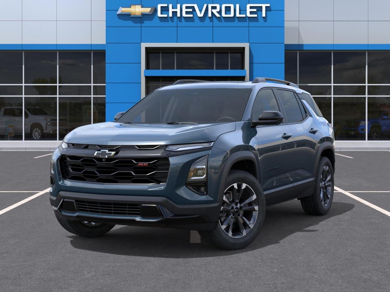 Price Includes Added Accessories Plus Engine Block Heater | Sun, Convenience & Technology Package | 3 Years SiriusXM
The 2027 Chevrolet Equinox AWD RS in Lakeshore Blue is a sharp, well-equipped SUV built for drivers who want confidence, connectivity, and capability in one package. With its turbocharged engine, all-wheel drive, and a suite of advanced safety and tech features, this RS trim goes well beyond the base model in both style and substance.

- Striking Lakeshore Blue exterior with high-gloss Black mirror caps and RS sport styling details
- 1.5L Turbo DOHC 4-cylinder engine paired with AWD and a Drive Mode Selector for adaptable performance
- Flat-bottom sport steering wheel with tilt and telescopic adjustment for a driver-focused feel
- Wireless phone charging and dual USB-C ports for seamless device integration
- 11 diagonal Driver Information Centre keeping you informed at a glance
- Comprehensive safety suite including Blind Zone Steering Assist, Rear Cross Traffic Braking, Front Pedestrian and Bicyclist Braking, and Safety Alert Seat
- Teen Driver technology and Buckle to Drive for added peace of mind for families
- 5G vehicle connectivity and Google Automotive Services capability for next-level in-vehicle technology

Ready to experience the 2027 Equinox AWD RS for yourself? Visit us at Birchwood Chevrolet Buick GMC or explore your options online at birchwoodchevrolet.ca. Book a test drive, start your purchase, or reach out to our team with any questions  were here to make the process straightforward and enjoyable.
See three brands under one roof at Birchwood Chevrolet Buick GMC  the only place in Winnipeg where you can compare GMC, Chevrolet, and Buick all in one visit. Save yourself some time, see a great selection, and learn everything you need to know. 

Your Experience is Everything at Birchwood Chevrolet Buick GMC. 

Click, call (204) 837-5811, or visit Birchwood Chevrolet Buick GMC at the Birchwood Auto Park, 3965 Portage Avenue West at the Perimeter.

Dealer Permit #4240.
Dealer permit #4240