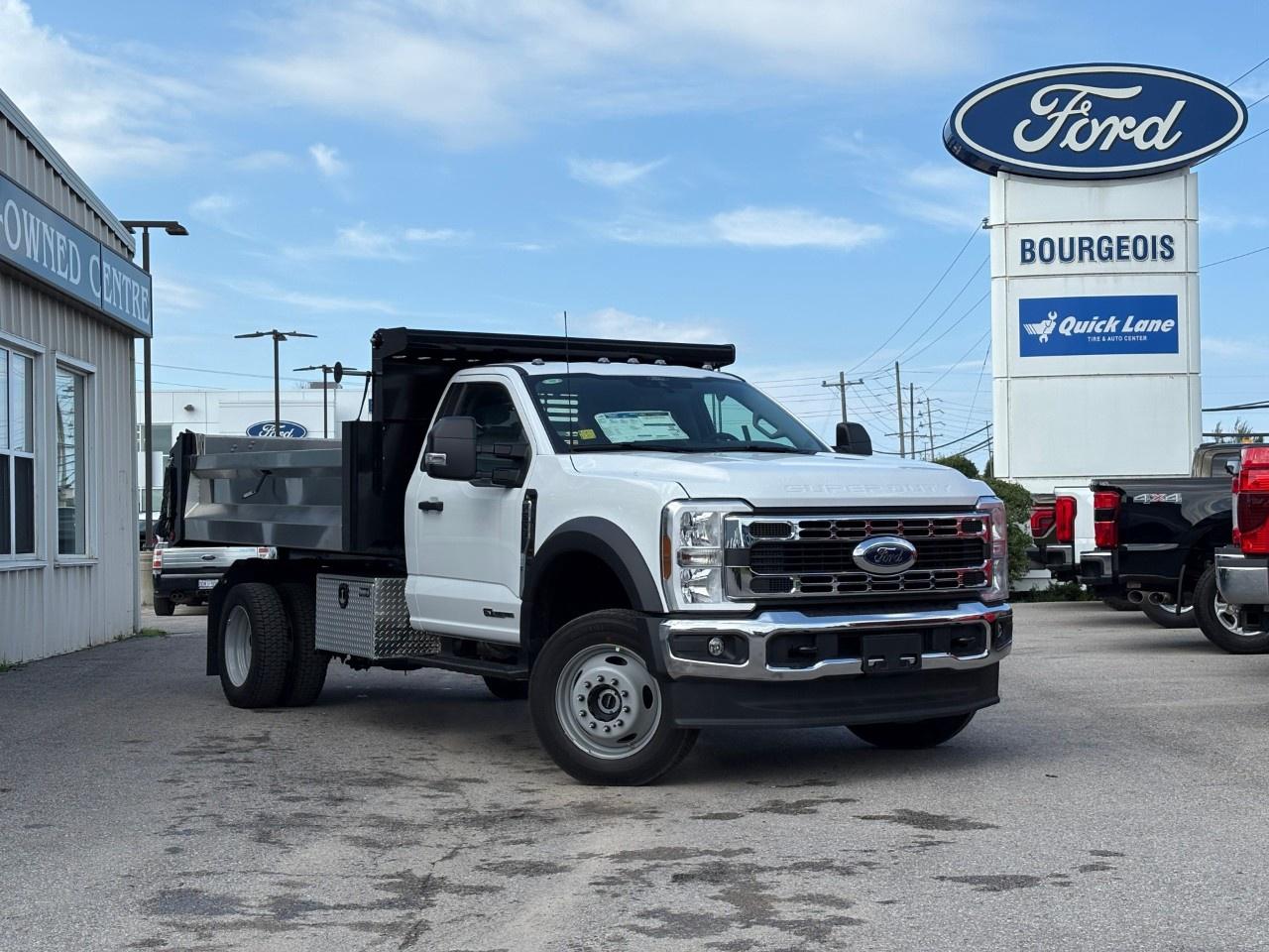 <p>Introducing the 2026 Ford Super Duty F-550 DRW XL available in a timeless white exterior, built with strength and purpose for those who demand robust performance. This new commercial vehicle comes with a 4x4 drivetrain, offering exceptional handling and control across various terrains.</p><p>The Super Duty F-550 DRW XL is not only functional but also considerate of driver and passenger comfort with its Medium Dark Slate HD Vinyl 40/20/40 Front Bench Seat, providing a practical yet comfortable cabin. Equipped with air conditioning, Bluetooth connection, and power windows, this vehicle ensures modern convenience is at your fingertips. Keyless entry and a rear view camera with a prep kit further enhance its user-friendly design.</p><p>Under the hood lies the mighty ENGINE: 6.7L 4V OHV Power Stroke V8 Turbo Diesel coupled with a TORQSHIFT 10-Speed Automatic Transmission, offering selectable drive modes to suit various driving conditions. With features like manual push-button engine-exhaust braking and Limited Slip with a 4.30 Axle Ratio, this truck is ready for any task you throw its way. Safety and driver assistance are priorities, with brake assist and cruise control, ensuring your journeys are not only powerful but also secure.</p><p>This vehicle is perfect for professionals and businesses seeking a reliable workhorse that doesnt compromise on technology or safety. With heated mirrors and a smart device integration feature, your daily operations become seamless and efficient. The High Capacity Trailer Tow Package makes it an excellent choice for those in need of superior towing capabilities.</p><p>If you're in the market for a commercial vehicle that combines performance with practicality, contact Bourgeois Motors Ltd. for more information about this work-ready truck. It's time to elevate your business capabilities with the 2026 Ford Super Duty F-550 DRW XL.</p> <p><span style=color:rgb( 58 , 80 , 95 )>The discount shown on vehicle represents the </span><u>Cash Purchase</u><span style=color:rgb( 58 , 80 , 95 )> discount and is inclusive of all non-stackable and stackable cash purchase discounts from Ford of Canada and Bourgeois Motors Ltd. and is offered in lieu of sub-vented lease or finance rates. To get details on current discounts applicable to this and other vehicles in our inventory for Lease and Finance customer, see a member of our team. All offers for lease or finance are On Approved Credit (OAC).While every effort is made to ensure the accuracy of discounts and programs, programs are subject to change without notice </span><span style=color:rgb( 119 , 119 , 119 )>and may not be accurate or completely current. While every reasonable effort is made to ensure the accuracy of this data, we are not responsible for any errors or omissions contained on these pages.</span></p> <p><strong>Why Choose the Bourgeois Auto Group?</strong></p><p>For 80 years, Bourgeois Auto Group has been delivering exceptional automotive experiences. Our factor trained teams work to ensure you receive the shopping experience you deserve; whether you're looking for a new or new-to-you vehicle.</p><p>Shop 24/7 with our online showroom and chat service, ensuring convenience every step of the way. No hidden fees, full disclosure, and every pre-owned vehicle comes with a Carfax® report for peace of mind.</p><p>We offer a wide selection of pre-owned vehicles, all competitively priced using real-time market data. Get the best deal on your purchase and trade-in with our free Live Market Analysis report.</p><p>Looking to sell your car? We buy any make or modelno purchase required. Our simple to use online trade valuation tool will provide you with a clear, transparent selling experience whether you buy our car or not.</p><p>Backed by hundreds dedicated employees across 4 convenient locations, were here to meet all your automotive needs. Visit us in Midland or Parry Sound and explore our inventory or schedule your next service today.</p> <p><strong>Financing Your Next Vehicle with Bourgeois Motors Ford in Midland:</strong></p><p>At Bourgeois Motors Ford, we make financing your next vehicle simple and stress-free! Our team works with trusted lenders to find flexible options tailored to your budget. Drive away with confidenceapply today!</p><p>Take advantage of our online pre-qualification tool, backed by Equifax and TD Bank to find the payment that works for you. Simply <a href=https://www.bourgeoismotors.com/free-credit-check/ rel=nofollow><strong>CLICK HERE</strong></a><strong> </strong>to use our secure online credit tool with no impact to your credit.</p>