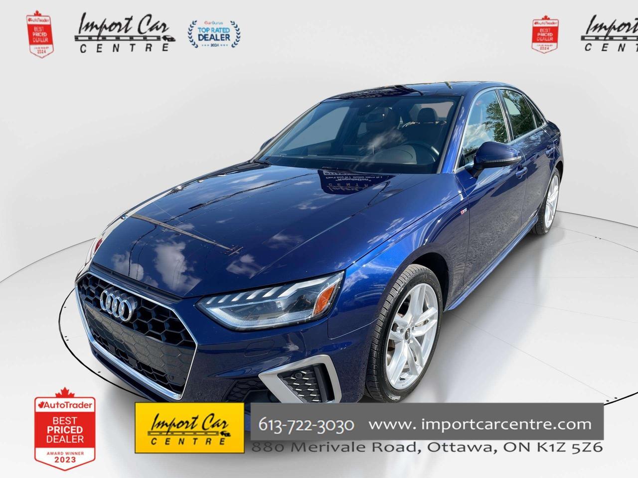 Used 2023 Audi A4 45 Technik TECHNIK, ROOF, NAVI, HTD. & VENTED SEAT for sale in Ottawa, ON
