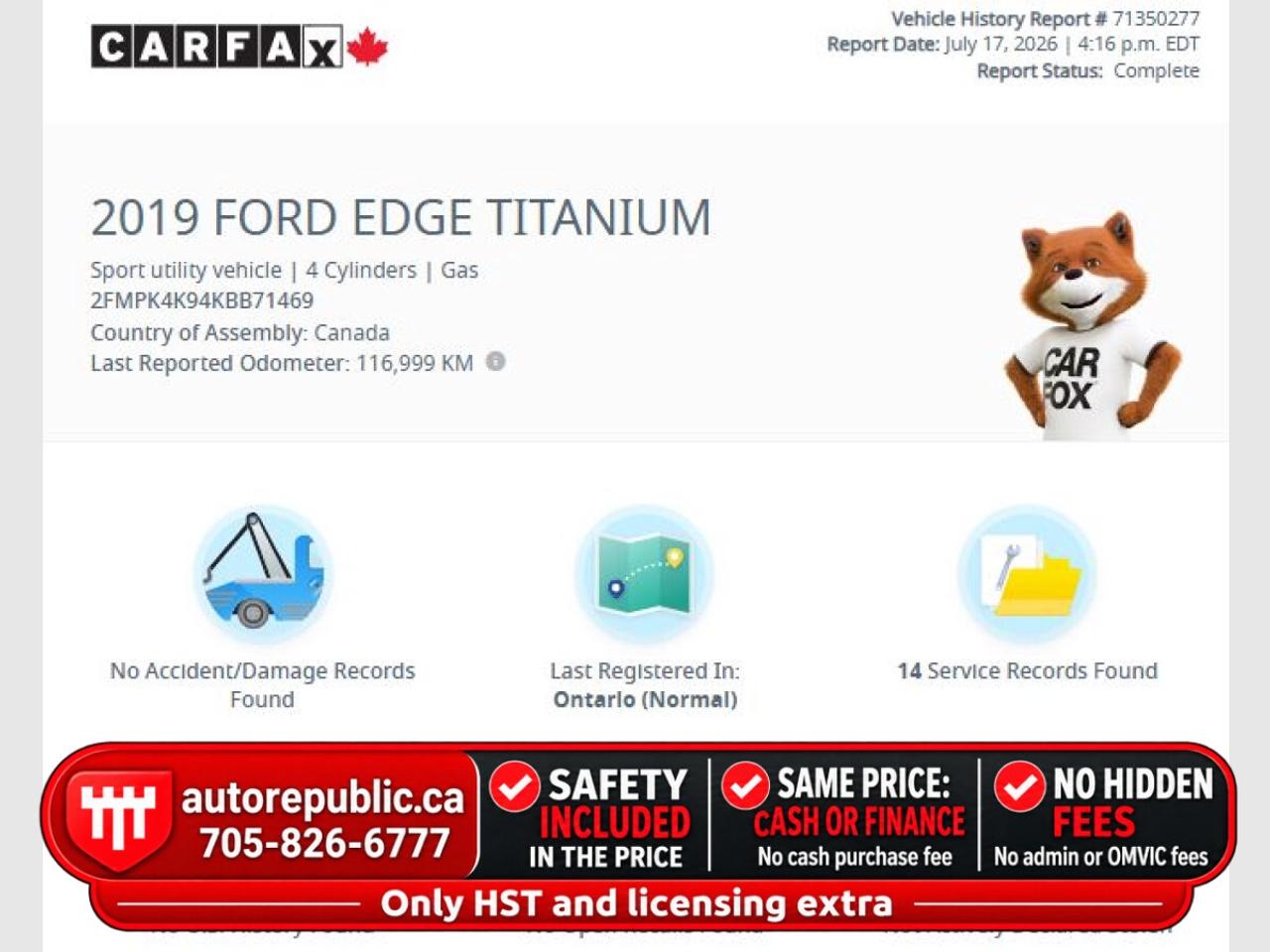 2019 Ford Edge Titanium AWD Certified Loaded No Accidents Photo