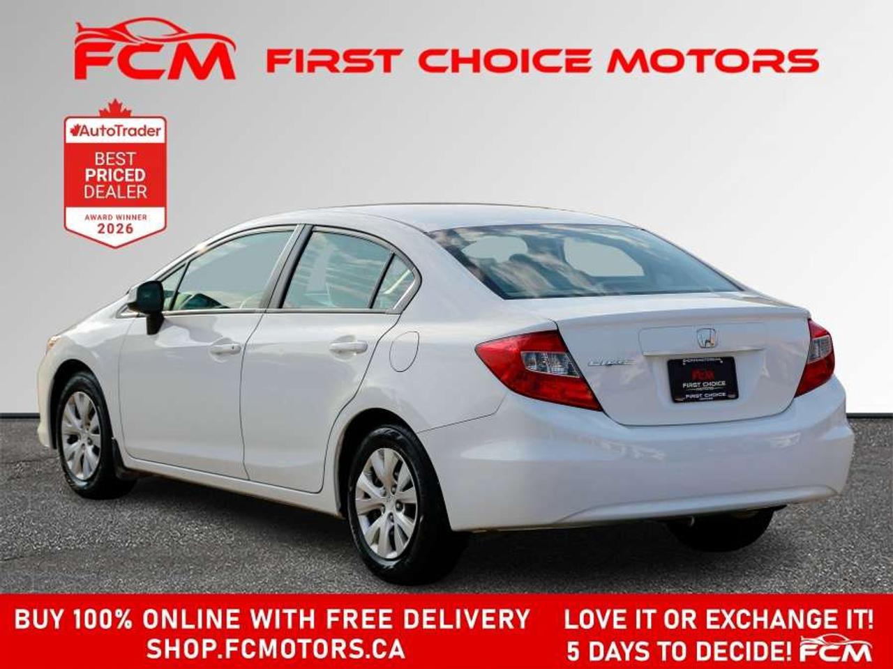 2012 Honda Civic LX   FULLY CERTIFIED WITH WARRANTY Photo