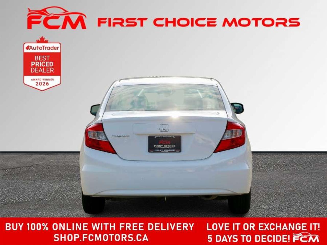 2012 Honda Civic LX   FULLY CERTIFIED WITH WARRANTY Photo