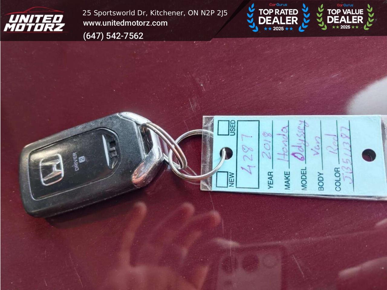 2018 Honda Odyssey Touring FWD 3.5L 6cyl~CERTIFIED~ Photo
