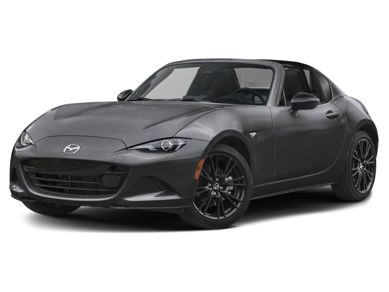 <p>Introducing the stunning 2026 Mazda MX-5 RF GS-P Auto in a sleek gray finish, equipped with rear-wheel drive for an exhilarating driving experience. This convertible offers the perfect blend of performance and style, turning heads with its refined AERO GREY METALLIC exterior.</p> <p>Step inside to discover the elegant black interior, where heated front seats and a leather steering wheel elevate your comfort. The smart integration of features such as air conditioning, power windows, and cruise control ensure a convenient drive every time you hit the road.</p> <p>Technology enthusiasts will appreciate the intuitive smart device integration, along with a backup camera and lane assist to enhance your driving confidence. The advanced safety features, including brake assist and keyless entry, provide peace of mind on every journey.</p> <p>This new Mazda MX-5 RF is ideal for those who value precision and excitement in their drive. Contact Cobourg Mazda today to learn more about how you can make this Mazda yours. Don't miss the opportunity to feel the thrill that only driving a Mazda can offer.</p>