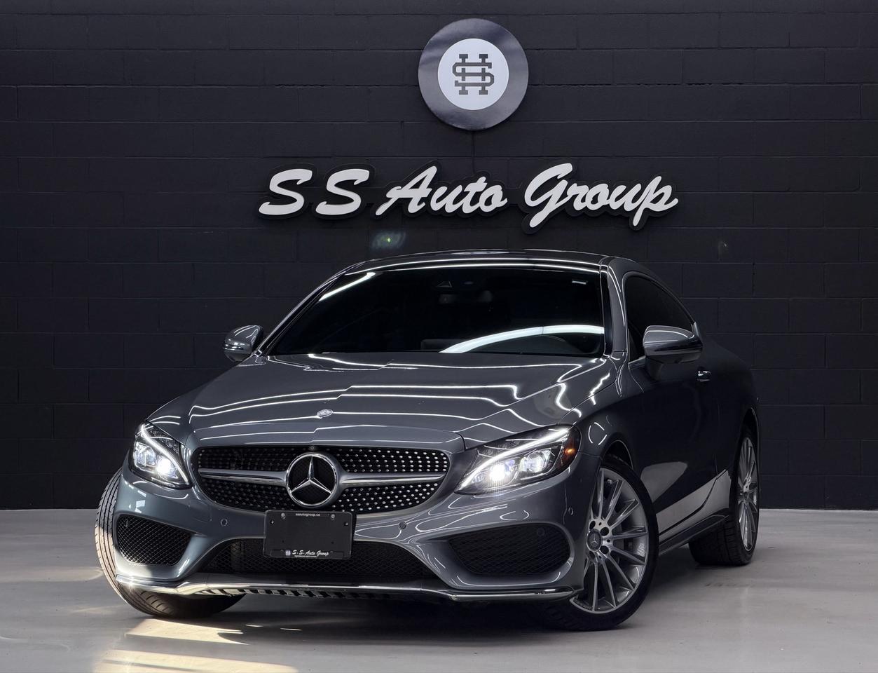 <html>
<p>EXTENDED WARRANTY PACKAGES AVAILABLE UPTO 4 YEARS UNLIMITED KMS. VEHICLE WITH FULL SERVICE RECORDS - CARFAX REPORT IS AVAILABLE UPON REQUEST.</p>
<p> </p>
<p>2017 MERCEDES C300 COUPE 4MATIC AMG PACKAGE HAS LANDED. 2.0L TURBOCHARGED 4 CYLINDER PRODUCING OVER 208HP AND 258LB/FT OF TORQUE. GRAY EXTERIOR ON BLACK INTERIOR. LOADED WITH NAVIGATION, 360 CAM, 360 PARKING SENSORS, BURMESTER SOUND, ATTENTION ASSIST, PRE-SAFE BRAKE ASSIST, BLINDSPOT ASSIST, AMBIENT LIGHTING, HEATED SEATS, PANORAMIC ROOF, PADDLE SHIFTERS, MERCEDES DRIVE SELECT, PREMIUM 19 INCH WHEELS, AUTO LIGHTS, PUSH BUTTON START, BLUETOOTH, KEYLESS COMFORT ACCESS AND MUCH MORE.</p>
<p> </p>
<p><b>CERTIFICATION AVAILABLE FOR AN ADDITIONAL $999 – </b>IF NOT CERTIFIED AS PER OMVIC REGULATIONS THE VEHICLE IS DEEMED NOT DRIVABLE AND UNCERTIFIED.  THIS FEE WILL ENSURE VEHICLE IS CERTIFIED AND ROAD WORTHY CONDITION. ADVERTISED PRICE EXCLUDES APPLICABLE TAXES, LICENSING, ADMINISTRATIVE, AND FINANCE FEES.</p>
<p> </p>
<p>OUR VEHICLES ARE PRICED TO SELL.  DRIVE THIS HOME TODAY!  CONTACT US FOR MORE DETAILS.</p>
<p> </p>
<p>S S AUTO GROUP INC.</p>
<p>460 WOODY ROAD</p>
<p>OAKVILLE, ONTARIO L6K 3T6</p>
<p> </p>
<p>CALL: (9 0 5) - 3 3 8 - 7 7 0 7</p>
<p>TEXT: (6 4 7) - 8 8 6 - 8 1 8 2  OR  (6 4 7) - 5 2 3 - 0 0 6 9</p>
<p>INSTAGRAM: @SSAUTOGROUP_</p>
</html>