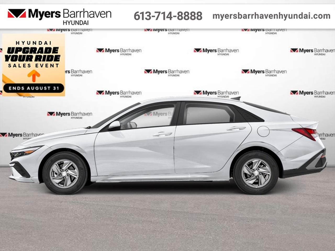 <b>Heated Seats,  Lane Keep Assist,  Collision Mitigation,  Apple CarPlay,  Android Auto!</b><br> <br> Full of cutting edge technology and brimming with bold style, this 2026 Elantra is more than just an affordable family sedan.<br> <br>This 2026 Elantra was made to be the sharpest compact sedan on the road. With tons of technology packed into the spacious and comfortable interior, along with bold and edgy styling inside and out, this family sedan makes the unexpected your daily driver.<br> <br>This Atlas White sedan has an Automatic transmission and is powered by a 147HP 2.0L 4 Cylinder Engine. <br> <br> Our Elantras trim level is Essential. The cabin emphasizes comfort and everyday usability with heated front bucket seats, a 6-way adjustable driver seat, manual tilt and telescoping steering column, power windows, power door locks and thoughtful storage including a full floor console and front centre armrest with storage. Technology is anchored by an 8 inch display audio system with wireless Android Auto, Apple CarPlay, Bluetooth with voice recognition, two front LCD monitors, smart device integration and a suite of driver information features such as a redundant digital speedometer and trip computer. Convenience elements such as remote keyless entry, cruise control, illuminated entry, underseat HVAC ducts, air filtration and well-placed bins and cupholders make daily use seamless. Safety is comprehensive with forward collision avoidance assist, pedestrian detection, lane keeping assist, lane follow assist, multiple airbags including rear side-impact airbags, stability control, traction control, tire pressure monitoring, a back up camera and rear child safety locks. This vehicle has been upgraded with the following features: Heated Seats, Lane Keep Assist, Collision Mitigation, Apple CarPlay, Android Auto.<br><br> <br/><br> o~o
