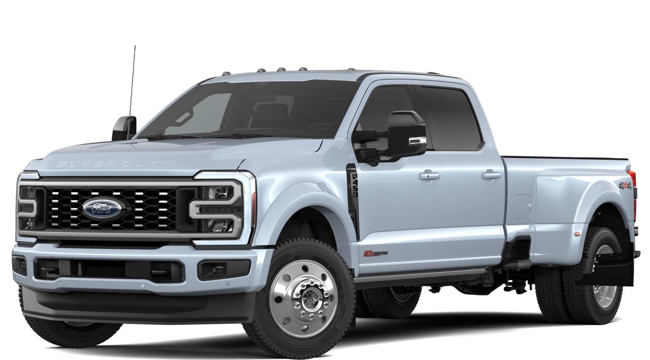 Ready Set Ford! Here is a 2026 Ford Super Duty F-450 DRW Platinum. Powered by a 6.7L Power Stroke V8 diesel engine with a 10-speed automatic torqshift transmission that delivers impressive performance and towing capability. The 2026 Ford Super Duty F-450 DRW Platinum is a heavy-duty pickup truck that features a powerful engine that is ready to tackle every job. Load up with confidence, check out the 2026 Ford Super Duty F-450 DRW Platinum today! Key Features: >> Preferred equipment package 773A >> Upfitter switches >> Gooseneck dual hitch kit >> Rear splash guards >> Power running boards >> Twin panel power moonroof >> Securicode keyless entry keypad >> B&O unleashed sound system >> Tough bed spray in bedliner >> Pro trailer backup assist >> Front tow hooks >> 360 degree camera >> Trailer sway control >> Powerscope telescoping trailer tow mirrors >> Trailer brake controller >> 120V outlet >> 12 inch productivity screen >> 5G modem >> Adaptive cruise control >> ADVANCETRAC with roll stability control >> Power tailgate >> Front & rear parking sensors >> FORDPASS APP and so much more! This 2026 Ford Super Duty F-450 DRW Platinum is available now at Petrie Ford. We are located at 1388 Bath Road in Kingston, Ontario. Come schedule a test drive today!