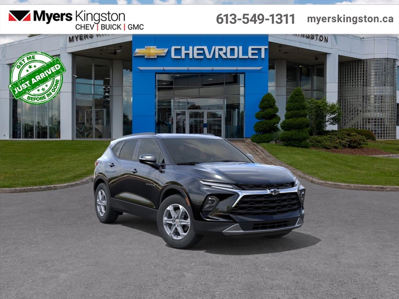 <b>Leather Seats, True North Edition!</b><br> <br> The 2026 Chevrolet Blazer delivers bold styling, modern technology, and dynamic performance to elevate every drive.<br> <br>The 2026 Chevrolet Blazer steps up as a standout in the midsize SUV segment with its striking design, thoughtful interior updates, and flexible powertrain lineup. Whether youre looking for fuel-efficient capability or extra power under the hood, it has the versatility to match your driving needs while keeping everyone comfortable and connected inside. With standard advanced safety features, refined aesthetics, and exhilarating performance options, the Blazer proves its more than just good looks; its smart, safe, and ready for anything.<br> <br>This Black SUV has an Automatic transmission and is powered by a 228HP 2.0L 4 Cylinder Engine. <br> <br> Our Blazers trim level is True North. Standard features include a power liftgate for rear cargo access, leather upholstery, heated seats, remote engine start, dual-zone automatic climate control, and a 10.2-inch diagonal infotainment screen with wireless Apple CarPlay and Android Auto. Safety features also include rear park assist, blind zone alert, automatic emergency braking, front pedestrian braking, lane keep assist with lane departure warning, following distance indicator and forward collision alert. This vehicle has been upgraded with the following features: Leather Seats, True North Edition.<br><br> <br>To apply right now for financing use this link: <a href=https://www.taylorautomall.com/finance/apply-for-financing/ target=_blank>https://www.taylorautomall.com/finance/apply-for-financing/</a><br> <br/>4.99% financing for 84 months. Incentives expire 2026-08-31. See dealer for details. <br><br>HST, licensing, and Federal luxury tax (if applicable) are extra. <br><br> Come by and check out our fleet of 60+ used cars and trucks and 200+ new cars and trucks for sale in Kingston.  o~o