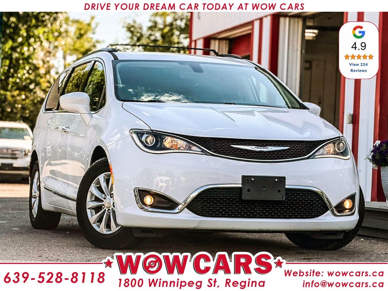 2017 Chrysler Pacifica Touring L Odometer: 115,410 Km <br/> Price: $19,990+taxes <br/> Financing Available <br/> <br/> WOW Factors:--Certified and mechanical inspection <br/> -No Accidents <br/> <br/> Highlight features:--Alloy Wheels <br/> -Stow N Go <br/> -Blind Spot Monitoring <br/> -Backup-Camera <br/> -Rear Parking Sensors <br/> -Power Leather Seats <br/> -Heated Seats <br/> -Push Button Start <br/> -Remote Start <br/> -Power Doors <br/> -Power Liftgate <br/> -Navigation System <br/> -Roof Racks <br/> -Cruise Control and much more. <br/> Financing Available <br/> <br/> <br/> Driven by Trust, Powered by Family  Your Destination for Quality Pre-Owned Vehicles <br/> At our family-owned dealership, customer satisfaction isnt just a goal  its our promise. We specialize in pre-owned Cars, SUVs, Vans, and Trucks, offering standout value with the WOW factors that set us apart. From exceptional Google reviews to unmatched after-sales service, we go above and beyond to make your experience seamless, transparent, and friendly. <br/> <br/> <br/> Visit WOW CARS Today at 1800 Winnipeg Street Regina, SK S4P1G2, or give us a call at (639) 528-8II8. <br/>