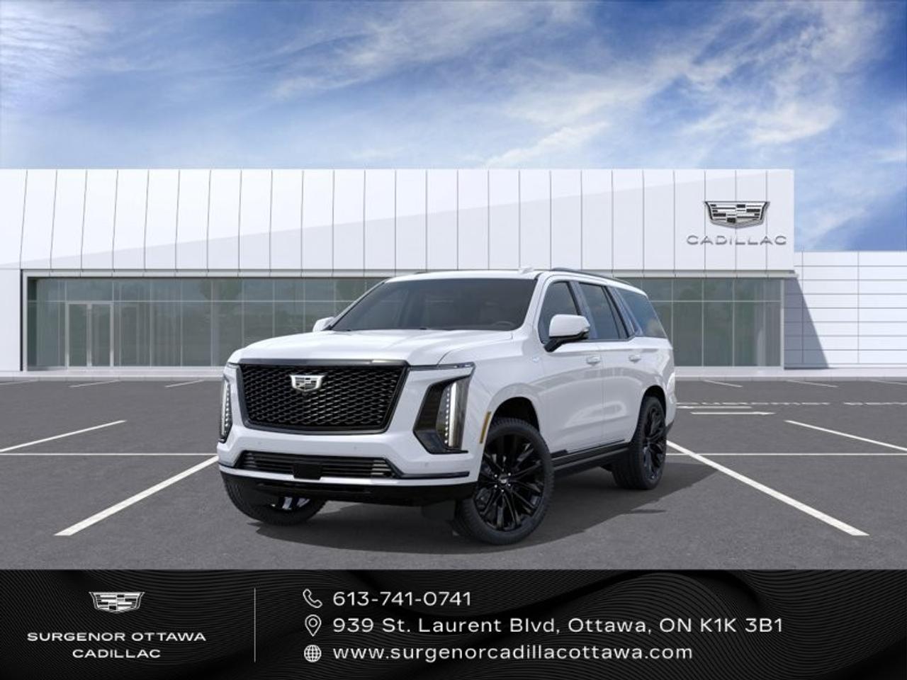 <p>The 2026 Cadillac Escalade 4WD Platinum Sport, dressed in a sophisticated white, offers an impressive blend of power and luxury, complemented by its 4×4 drivetrain and agile handling. This full-size SUV exudes elegance with its commanding presence, highlighted by 24-inch black alloy wheels and a sleek, vibrant white tricoat finish. The interior bathes in luxury with jet black, full Semi-Aniline leather seats featuring Mondrian quilting, enhanced by Natural Figured Ash wood trim exclusive to Platinum models.</p><p>The state-of-the-art 55-inch diagonal HD curved front display enhances the Escalade's innovative technology package, supported by smart device integration, a premium navigation system, and a Wi-Fi hotspot. Safety is paramount with technologies like adaptive forward lighting, a backup camera, lane assist, and parking sensors. Enjoy added peace of mind with advanced driver assistance systems including adaptive cruise control and night vision for optimal safety on your journeys.</p><p>This Cadillac Escalade is perfect for those who demand luxury, power, and advanced technology in their vehicle. Whether it's for business or family adventures, the features of the Escalade ensure a smooth, safe, and luxurious ride. Contact Surgenor Chevrolet Buick GMC Cadillac today to experience the blend of sophistication and performance firsthand.</p>