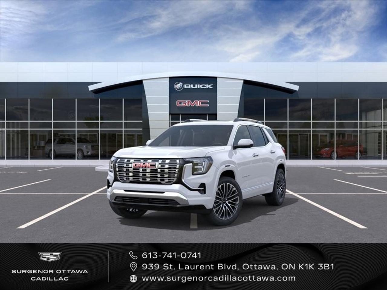 <p>Introducing the 2027 GMC Terrain AWD Denali in a striking white finish, equipped with an advanced all-wheel-drive system for superior handling. This new SUV exudes confidence, featuring a bold exterior complemented by stylish 20-inch aluminum wheels and a sophisticated Glacier White Tricoat color. Inside, you'll find luxurious appointments like perforated leather seats in a classy black, all designed to provide exceptional comfort and a premium feel.</p><p>The Terrain AWD Denali incorporates cutting-edge technology, including a navigation system and smart device integration to keep you connected at all times. Safety is a priority, with advanced features such as lane assist, parking sensors, and a rearview camera to ensure peace of mind on every drive. Enjoy the convenience of features like keyless entry, remote start, and a Wi-Fi hotspot, coupled with the enjoyment of a premium sound from satellite radio and a sunroof/moonroof for an enhanced driving experience.</p><p>This vehicle is perfect for families looking for a reliable and feature-packed SUV or anyone seeking an upscale and comfortable driving experience. Contact Surgenor Chevrolet Buick GMC Cadillac today to learn more and take the next step towards owning this remarkable vehicle.</p>