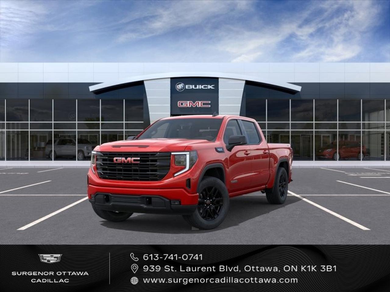 <p>Experience the power and style of the new 2026 GMC Sierra 1500 Elevation, featured in a striking red exterior with a dependable 4x4 drivetrain. This truck comes equipped with an automatic transmission and offers a seamless driving experience on any terrain. The 20" high gloss black painted aluminum wheels and all-season tires ensure a bold presence on the road.</p> <p>Inside, the Sierra 1500 Elevation offers comfort and utility with its Jet Black cloth seating in a spacious Crew Cab design. The front bucket seats come with a centre console that includes wireless charging, and the sophisticated interior features power seats and heated front seats for added comfort during colder months. Enjoy the convenience of the floor-mounted centre console, which provides efficient storage solutions, including cup holders and cell phone storage.</p> <p>This truck is packed with advanced technology, including a 13.4-inch diagonal premium GMC infotainment system. With built-in Google apps like navigation and voice assistance, as well as Apple CarPlay and Android Auto capabilities, staying connected has never been easier. Safety is enhanced by features like lane assist, a backup camera, and heated mirrors, coupled with standard Cruise Grade and Powertrain Grade Braking systems for extra control while towing.</p> <p>This 2026 Sierra 1500 Elevation is perfect for those who demand reliability and versatility in a stylish package. Whether for work or play, this vehicle is ready to meet your needs. Contact Surgenor Chevrolet Buick GMC Cadillac today to learn more about this exceptional truck.</p>