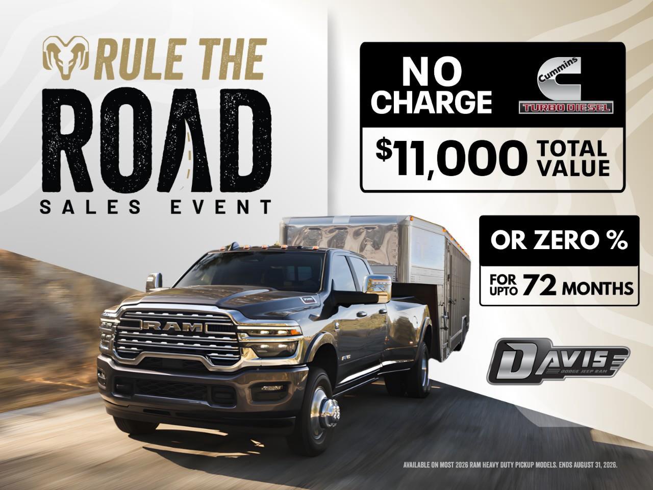 <p>Introducing the stunning <b>2026 Ram 3500 Laramie 4x4 Crew Cab 8' Box</b> in a captivating blue, engineered with exceptional <b>4x4 handling</b> for ultimate performance on any terrain.</p><p><b>Interior Features:</b></p><ul><li>Luxurious black interior with heated leather seats and adaptive cruise control</li><li>Power adjustable pedals with memory and a heated leatherette steering wheel</li><li>Second row in-floor storage bins and remote tailgate release</li></ul><p><b>Exterior Features:</b></p><ul><li>Forged blue metallic finish complemented by power heated folding telescope chrome mirrors</li><li>MOPAR spray-in bedliner for enhanced durability and MOPAR deployable bed step</li><li>20-inch alloy wheels and automatic high-beam headlamp control</li></ul><p><b>Technology & Safety Features:</b></p><ul><li>14.4" Uconnect 5 Navigation System with a wi-fi hotspot and smart device integration</li><li>Advanced safety features like lane assist, drowsy driver detection, and adaptive steering system</li><li>Digital rearview mirror with tow-mode wired camera and rain-sensing windshield wipers</li><li>Parking sensors, backup camera, and remote start for convenience</li></ul><p>Calling all truck enthusiasts looking for a top-performing, feature-packed vehicle! Reach out to Davis Dodge Lethbridge today to learn more about this exceptional Ram 3500 and schedule your test drive. Don't miss out on the opportunity to experience unrivaled power and luxury.</p>