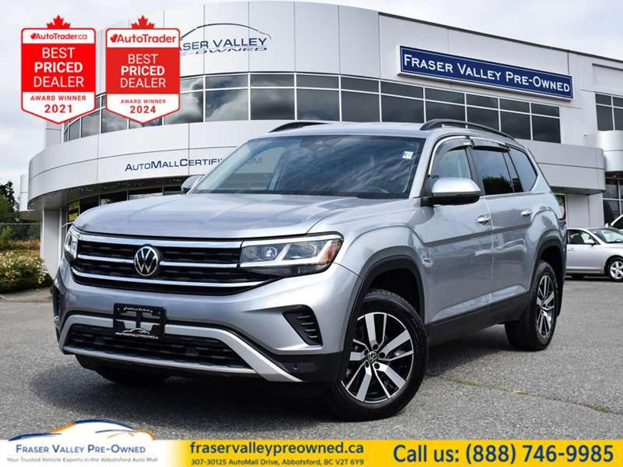 Used 2022 Volkswagen Atlas Comfortline 3.6 FSI  7-Passenger | AWD | Nav | Car for sale in Abbotsford, BC