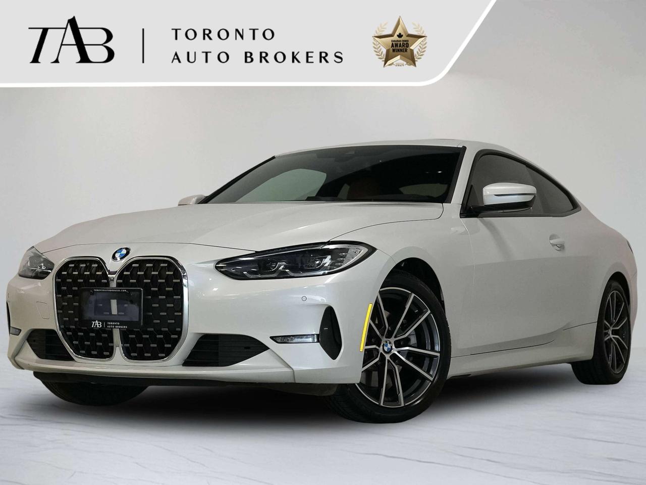 This stunning 2023 BMW 4 Series 430i xDrive is a local Ontario vehicle with remaining manufacturer warranty until October 2026, or up to 80,000 km. Finished with the Premium Enhanced Package and equipped with a sunroof, this 430i xDrive delivers an impressive combination of sporty performance, premium comfort, and everyday practicality. Powered by a responsive 2.0L TwinPower Turbo 4-cylinder engine and paired with BMW&rsquo;s intelligent xDrive all-wheel-drive system, the 430i offers an engaging driving experience while maintaining the refinement and sophistication expected from BMW.

Standard & Featured Options Include:

2.0L TwinPower Turbo 4-Cylinder Engine
8-Speed Sport Automatic Transmission
xDrive All-Wheel Drive
Premium Enhanced Package
Power Glass Sunroof
BMW Live Cockpit Professional
Navigation System
Apple CarPlay & Android Auto
Heated Front Seats
Power Front Seats with Memory
Leatherette Interior
Dual-Zone Automatic Climate Control
LED Headlights
Parking Sensors & Rearview Camera
Driving Assistance Features

NOW OFFERING 3 MONTH DEFERRED FINANCING PAYMENTS ON APPROVED CREDIT. 

WE OFFER THE BEST FINANCE RATES, AND DONT CHARGE ANY FINANCING FEE 

Looking for a top-rated pre-owned luxury car dealership in the GTA? Look no further than Toronto Auto Brokers (TAB)! Were proud to have won multiple awards, including the 2024 AutoTrader Best Priced Dealer, the 2024 CarGurus Award, the 2025 Top Choice Award, the 2025 Consumer Satisfaction Award, the 2025 Canadian Choice Award, the 2025 Three Best Rated Dealer Award, and many more!

With 30 years of experience serving the Greater Toronto Area, TAB is a respected and trusted name in the pre-owned luxury car industry. Our 30,000 sq.Ft indoor showroom is home to a wide range of luxury vehicles from top brands like BMW, Mercedes-Benz, Audi, Porsche, Land Rover, Jaguar, Aston Martin, Bentley, Maserati, and more. And we dont just serve the GTA, were proud to offer our services to all cities in Canada, including Vancouver, Montreal, Calgary, Edmonton, Winnipeg, Saskatchewan, Halifax, and more.

At TAB, were committed to providing a no-pressure environment and honest work ethics. As a family-owned and operated business, we treat every customer like family and ensure that every interaction is a positive one. Come experience the TAB Lifestyle at its truest form, luxury car buying has never been more enjoyable and exciting!

We offer a variety of services to make your purchase experience as easy and stress-free as possible. From competitive and simple financing and leasing options to extended warranties, aftermarket services, and full history reports on every vehicle, we have everything you need to make an informed decision. We welcome every trade, even if youre just looking to sell your car without buying, and when it comes to financing or leasing, we offer same day approvals, with access to over 50 lenders, including all of the banks in Canada. Feel free to check out your own Equifax credit score without affecting your credit score, simply click on the Equifax tab above and see if you qualify.

Call us today or visit our website to learn more about our inventory and services. And remember, all prices exclude applicable taxes and licensing, and vehicles can be certified at an additional cost of $999.