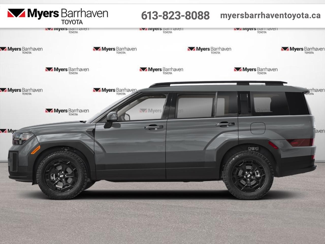 <b>Sunroof, Heated Seats, Heated Steering Wheel, Power Liftgate, Adaptive Cruise Control, Remote Start, Lane Keep Assist, Blind Spot Detection, Apple CarPlay, Android Auto</b><br> <br>  Compare at $42326 - Our Live Market Price is just $40698! <br> <br>Incredible design in and out makes this 2025 Santa Fe striking and fun to drive. This 2025 Hyundai Santa Fe is fresh on our lot in Ottawa.<br> <br>Refinement wrapped in ruggedness, capability married to style, and adventure ready attitude paired to a comfortable drive. These things make this 2025 Santa Fe an amazing SUV. If you need a ready to go SUV that makes every errand an adventure and makes every adventure a journey, this 2025 Santa Fe was made for you.<br> <br>This SUV has 55,089 km. Its Gray in colour and is completely accident free based on the <a href=https://vhr.carfax.ca/?id=7RHC7MDkatXEYr820xT/frapKUxF2dON target=_blank>CARFAX Report</a>. It has an Automatic transmission and is powered by a 277HP 2.5L 4 Cylinder Engine. <br> <br> Our Santa Fes trim level is XRT. Standard features on this Santa FE XRT include a glass sunroof, a power liftgate for rear cargo access, heated front seats, a heated steering wheel, adaptive cruise control, and a 12.3-inch screen with Apple CarPlay and Android Auto. Safety features also include blind spot detection, lane keep assist with lane departure warning, front and rear parking sensors, and front and rear collision mitigation.<br> <br>To apply right now for financing use this link: <a href=https://www.myersbarrhaventoyota.ca/quick-approval/ target=_blank>https://www.myersbarrhaventoyota.ca/quick-approval/</a><br> <br/>Buy this vehicle now for the lowest bi-weekly payment of <b>$283.06</b> with $0 down for 84 months @ 6.99% APR O.A.C. ( Plus applicable taxes - Plus applicable fees ). See dealer for details. <br><br>At Myers Barrhaven Toyota we pride ourselves in offering highly desirable pre-owned vehicles. We truly hand pick all our vehicles to offer only the best vehicles to our customers. No two used cars are alike, this is why we have our trained Toyota technicians highly scrutinize all our trade ins and purchases to ensure we can put the Myers seal of approval. Every year we evaluate 1000s of vehicles and only 10-15% meet the Myers Barrhaven Toyota standards. At the end of the day we have mutual interest in selling only the best as we back all our pre-owned vehicles with the Myers *LIFETIME ENGINE TRANSMISSION warranty. Thats right *LIFETIME ENGINE TRANSMISSION warranty, were in this together! If we dont have what youre looking for not to worry, our experienced buyer can help you find the car of your dreams! Ever heard of getting top dollar for your trade but not really sure if you were? Here we leave nothing to chance, every trade-in we appraise goes up onto a live online auction and we get buyers coast to coast and in the USA trying to bid for your trade. This means we simultaneously expose your car to 1000s of buyers to get you top trade in value. <br>We service all makes and models in our new state of the art facility where you can enjoy the convenience of our on-site restaurant, shuttle van, free Wi-Fi, Enterprise Rent-A-Car, on-site tire storage, and complimentary drinks. Come see why many Toyota owners are making the switch to Myers Barrhaven Toyota. <br>*LIFETIME ENGINE TRANSMISSION WARRANTY NOT AVAILABLE FOR VEHICLES WITH KMS EXCEEDING 140,000KM, VEHICLES 8 YEARS & OLDER, HIGHLINE BRAND VEHICLES (e.g., BMW, INFINITI, CADILLAC, LEXUS), AND QUEBEC RESIDENTS.<br> Come by and check out our fleet of 60+ used cars and trucks and 20+ new cars and trucks for sale in Ottawa.  o~o