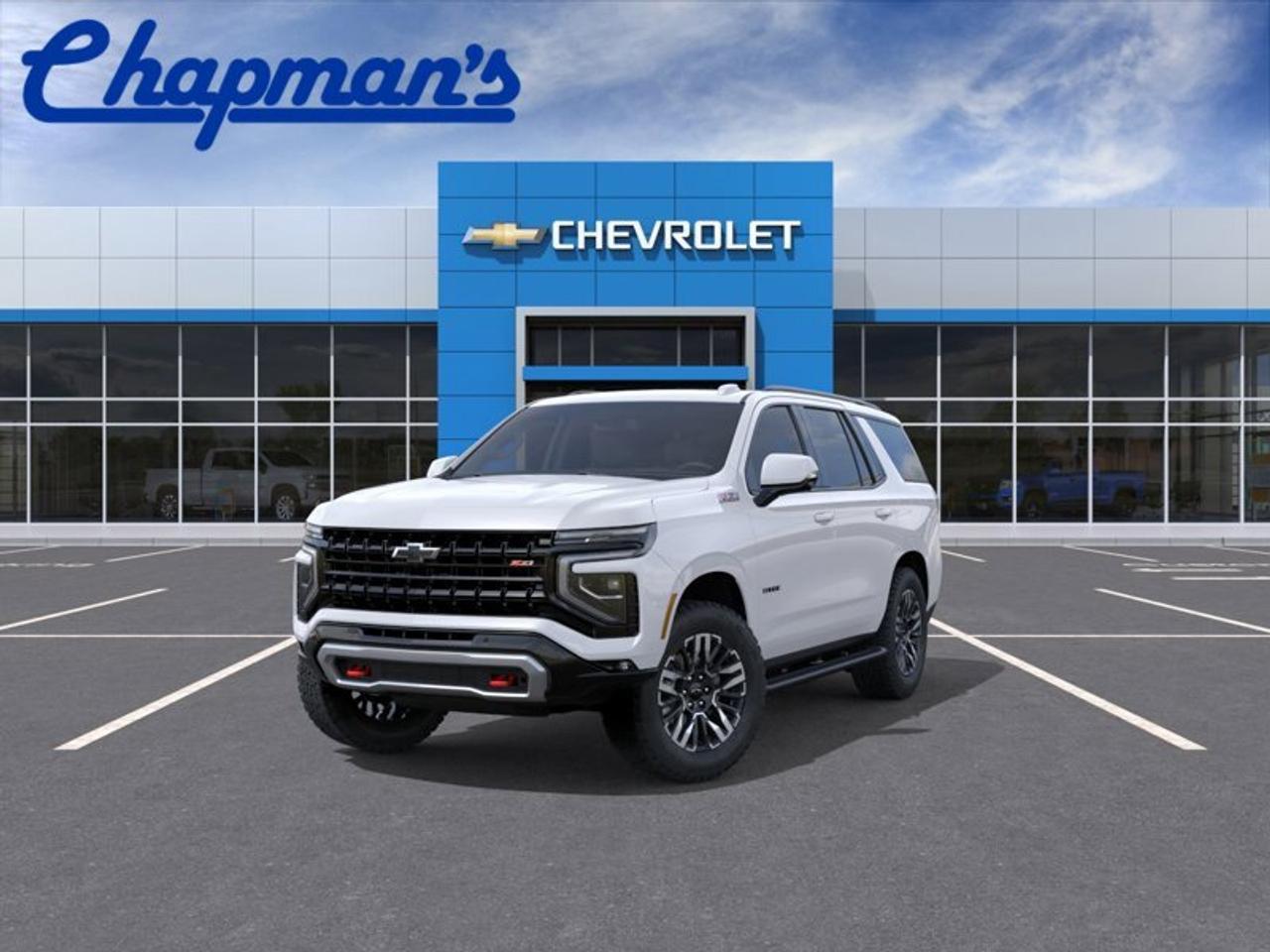 Meet the brand new 2026 Chevrolet Tahoe Z71 4wd at Chapman Chevrolet Buick GMC in Killarney. This full-size SUV pairs a White exterior with a Black interior for a clean, bold look. With its 3.0L I6 DOHC 24-valve diesel engine and automatic transmission, the 2026 Chevrolet Tahoe Z71 4wd is built for confident travel.

The 2026 Chevrolet Tahoe Z71 4wd is made for drivers who want strong capability, useful comfort, and a commanding road presence. This new SUV also includes key features you want every day, such as a sunroof, steps, and automatic transmission. It is a smart choice for family travel, highway cruising, and weekend escapes.

FEATURES OF THE Tahoe Z71 4wd

»» Off-road focused full-size SUV capability
»» Four-wheel drive for added traction
»» Diesel power for long-distance touring
»» Sunroof adds open-air driving enjoyment

ADVANCED SAFETY FEATURES

»» Four-wheel drive supports traction on loose surfaces
»» Large SUV design offers confident visibility
»» Strong body structure supports occupant protection
»» Automatic transmission helps deliver smooth control

PERFORMANCE AND EFFICIENCY

»» 3.0L I6 diesel delivers strong torque
»» Automatic transmission supports smooth power delivery
»» Four-wheel drive helps with varied terrain
»» Diesel efficiency suits long highway drives

COMFORT AND CONVENIENCE

»» Sunroof brings light into the cabin
»» Side steps ease cabin entry
»» Spacious cabin supports family road trips
»» Four doors allow easy passenger access

TECHNOLOGY AND CONNECTIVITY

»» Driver information display supports clear vehicle data
»» Modern cabin layout keeps controls accessible
»» Automatic transmission simplifies daily driving tasks
»» Useful technology supports everyday travel needs

CARGO SPACE

»» Large rear cargo area for gear
»» Full-size SUV shape supports flexible loading
»» Wide opening helps load bulky items
»» Cabin space suits passengers and luggage

WHAT OTHER OWNERS LIKE

»» Strong diesel torque for easy cruising
»» Comfortable size for family travel
»» Four-wheel drive confidence in poor weather
»» Practical cargo room for active lifestyles

The 2026 Chevrolet Tahoe Z71 4wd brings together full-size utility, diesel-powered strength, and everyday usability in one well-rounded package. The White exterior gives it a fresh and upscale appearance, while the Black interior keeps the cabin looking refined and easy to maintain.

For drivers in Killarney who need an SUV with room, capability, and a strong sense of purpose, the 2026 Chevrolet Tahoe Z71 4wd stands out. Offered by Chapman Chevrolet Buick GMC, this brand new Chevrolet is ready to handle daily driving, long trips, and changing road conditions with ease.

This 2026 Chevrolet Tahoe Z71 4wds VIN is: 1GNS6PK81TR453120 .