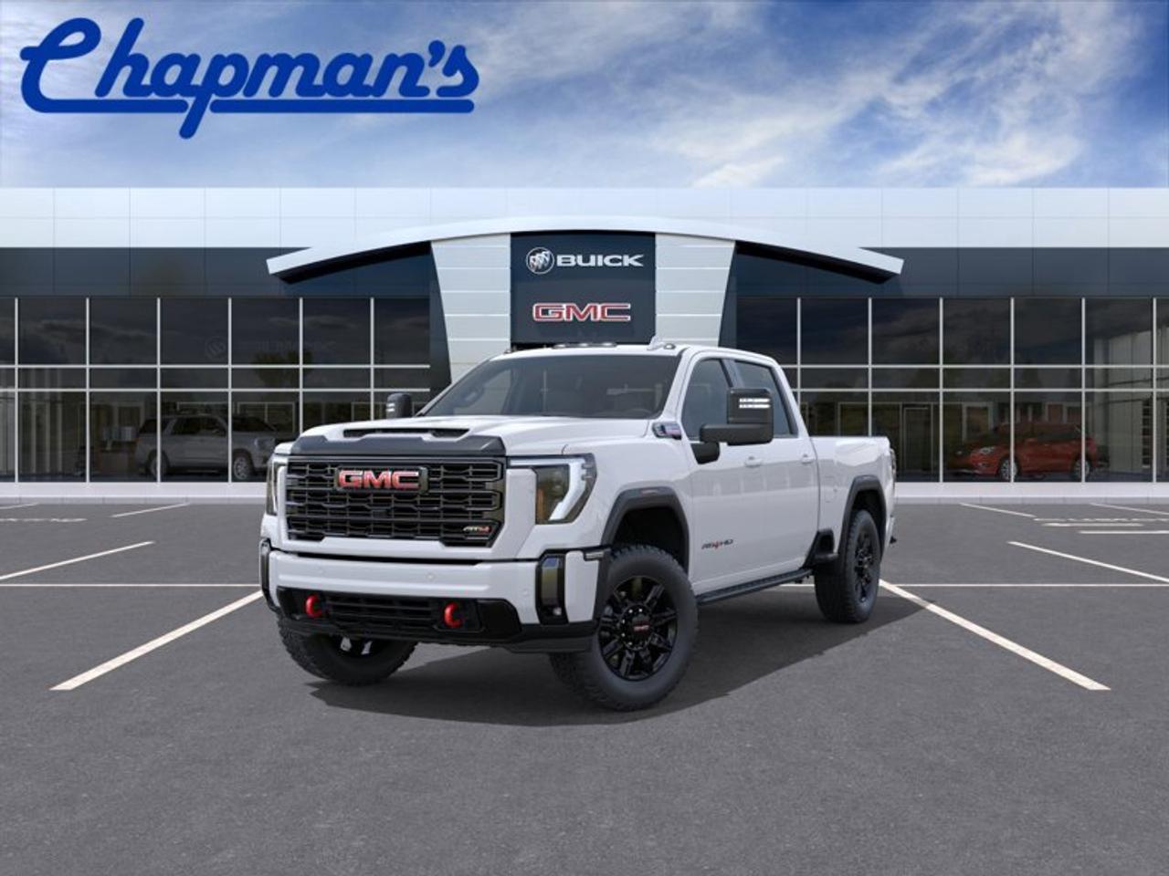 Brand new and ready for work or adventure, the 2026 GMC Sierra 2500 AT4 Crew Cab 4WD brings heavy-duty diesel power, bold capability, and premium comfort to every drive. Finished in White with a Black interior, this truck at Chapman Chevrolet Buick GMC in Killarney is built for drivers who need serious strength.

With its 6.6L V8 diesel engine and automatic transmission, the 2026 GMC Sierra 2500 AT4 Crew Cab 4WD delivers confident performance for towing, hauling, and long-distance travel. The Crew Cab layout adds generous passenger room, while the included steps help make entry and exit easier in daily use.

FEATURES OF THE Sierra 2500 At4 Crew Cab 4wd

»» 6.6L V8 diesel heavy-duty power
»» Crew Cab with four-wheel drive
»» Automatic transmission for smooth operation
»» White exterior with Black interior

ADVANCED SAFETY FEATURES

»» Strong truck structure supports occupant protection
»» Four-wheel drive aids slippery road control
»» Large mirrors help improve outward visibility
»» High driving position supports road awareness

PERFORMANCE AND EFFICIENCY

»» 6.6L V8 diesel delivers robust torque
»» Automatic transmission supports smooth power delivery
»» Four-wheel drive adds traction off-road
»» Heavy-duty design supports demanding job tasks

COMFORT AND CONVENIENCE

»» Crew Cab offers roomy passenger space
»» Side steps ease cabin entry
»» Black interior creates a clean cabin
»» Automatic transmission helps reduce driver effort

TECHNOLOGY AND CONNECTIVITY

»» Clear driver information supports easy monitoring
»» Well-placed controls improve everyday usability
»» Modern truck layout feels intuitive
»» Designed for work and travel needs

TRUCK FEATURES

»» Heavy-duty chassis built for hard work
»» Diesel power supports strong towing confidence
»» Four-wheel drive helps on rough terrain
»» Pickup bed supports hauling large cargo

CARGO SPACE

»» Pickup bed handles bulky gear easily
»» Crew Cab adds interior storage flexibility
»» Wide bed area suits jobsite loads
»» Ideal for tools and outdoor equipment

WHAT OTHER OWNERS LIKE

»» Strong diesel torque for towing needs
»» Spacious Crew Cab for family travel
»» Four-wheel drive for added confidence
»» Easy access with installed steps

This 2026 GMC Sierra 2500 At4 Crew Cab 4wds VIN is: 1GT1UPEYXTF376111.