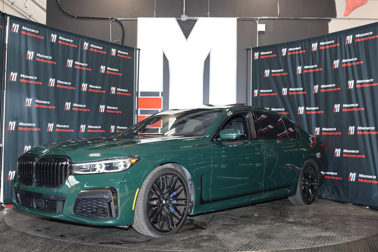 <p>Special Finance Price: $59,999 | Cash Price: $61,499</p><p>2022 BMW 750Li xDrive &ndash; British Racing Green&ndash; No Accidents, Clean Carfax &ndash; Loaded with premium and rare luxury features including Air Suspension, Front Massage Seats, Front & Rear Climate-Controlled Seats, Soft-Close Automatic Doors, Alcantara Headliner, Panorama Glass Roof, BMW Display Key, Head-Up Display, Harman/Kardon Surround Sound, Driving Assistant Professional, Traffic Jam Assistant, 4-Zone Climate Control, Adaptive LED Headlights, Heated Front & Rear Seats, Heated Steering Wheel, Comfort Memory Seats, Parking Assistance Plus, Remote Engine Start, Wireless Charging, Comfort Access, Ambient Air Package, M Sport Package with M Sport Brakes, M Sport Exhaust & M Aerodynamics, and much more.</p><p><br>Odometer: 96,000KM.</p><p>Call Us: (416) 766-6226</p><p>Monaco Motorcars Inc.</p><p>Location: 112 King St, Barrie, ON</p><p>Business Hours:</p><p>Monday - Friday: 8am - 6pm</p><p>Saturday: 10am - 5pm</p><p>Sunday : 10am - 3pm</p><p>www.monacomotorcars.com</p><p>All our vehicles go through an Ontario Standard Certification Inspection where we make sure the car is safe so you don&rsquo;t have to. An additional cost of $999 will be applied to all Certified vehicles. If not certified as per OMVIC regulations vehicle is not drivable, not certified and not e-tested. Each Certified vehicle comes with an Ontario Safety Certification and a 36-day or 2000 KM Safety Warranty. At Monaco Motorcars, we are revolutionizing the car buying experience. Come see the difference. Full vehicle history is disclosed prior to closing a deal because we want you to know everything about your next vehicle. Countless Financing options are available including $0 DOWN!!! (O.A.C.) All credit types welcome! Bad/Good/No Credit, bankruptcy, consumer proposal, new to Canada, student. Hassle-free approvals. No matter what your credit situation is, You Are Approved. Conditions apply. We Accept Trade-Ins! Bring it by for an Appraisal. Multiple extended warranty options are available to choose from.</p><p>We Are Proud To Serve Clients All Over Canada & Ontario - Toronto, Markham, Richmond Hill, Mississauga, Oshawa, Etobicoke, Newmarket, Pickering, Whitby, Ajax, North York, Scarborough, Barrie, Orangeville, Waterloo, Milton, Kitchener, Ottawa, Aurora, London, Kingston, Hamilton, Muskoka, Belleville, Brant, Brantford, Brockville, Cornwall, Windsor, Sudbury, Guelph, Orillia, Sarnia, Timmins, Thunder Bay, Welland, Pembroke, St Catharines, St. Thomas, Thorold, Ottawa, Owen Sound, Haldimand County, Kenora and Niagara Falls.</p><p>PRICES DISPLAYED: HST and licensing fees are not included.</p><p>FINANCING OPTIONS: Enjoy rates as low as 6.99% with $0 down and no payments for 3 months (O.A.C). Our expert financing team partners with major banks and lenders to secure the lowest rates and most flexible terms for your car loan. A $999 documentation fee applies.</p><p>We strive to provide accurate and up-to-date listing information; however, Monaco Motorcars is not responsible for any errors, omissions, or typographical mistakes. Prices are subject to change without notice. Please contact us to confirm details.</p>