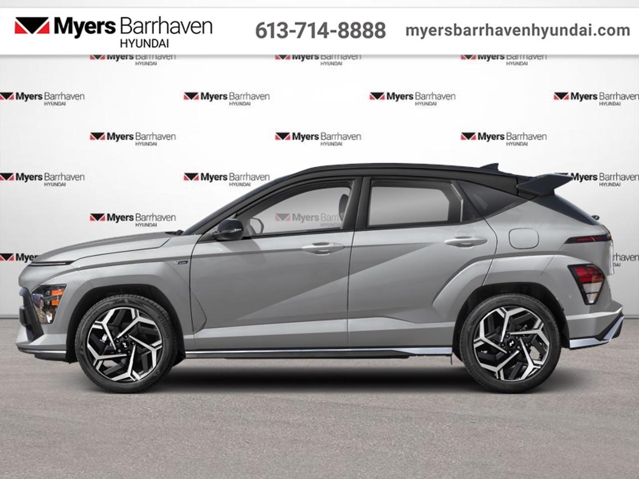 <b>Sunroof, Climate Control, Heated Steering Wheel, Adaptive Cruise Control, Aluminum Wheels, Heated Seats, Apple CarPlay, Android Auto, Remote Start, Blind Spot Detection, Lane Keep Assist, Front Pedestrian Braking, LED Lights</b><br> <br>  Compare at $28320 - Our Price is just $27495! <br> <br>Built for adventure, this Kona is well equipped, whether in the urban sprawl or the backroads. This 2024 Hyundai Kona is for sale today.<br> <br>With more versatility than its tiny stature lets on, this Kona is ready to prove that big things can come in small packages. With an incredibly long feature list, this Kona is incredibly safe and comfortable, compatible with just about anything, and ready for lifes next big adventure. For distilled perfection in the busy crossover SUV segment, this Kona is the obvious choice.<br> <br>This SUV has 59,817 km. Its grey in colour and is completely accident free based on the <a href=https://vhr.carfax.ca/?id=T4XXk/l0dHB9LeTALdRtLea/jFE/89UQ target=_blank>CARFAX Report</a>. It has an Automatic transmission and is powered by a 190HP 1.6L 4 Cylinder Engine. <br> <br> Our Konas trim level is N Line AWD. Endless thrills and excitement are assured in this Kona N Line, with performance upgrades and aggressive styling, as well as a heated steering wheel, adaptive cruise control and upgraded aluminum wheels, heated front seats, front and rear LED lights, remote engine start, and an immersive dual-LCD dash display with a 12.3-inch infotainment screen bundled with Apple CarPlay, Android Auto and Bluelink+ selective service internet access. Safety features also include blind spot detection, lane keeping assist with lane departure warning, front pedestrian braking, and forward collision mitigation.<br> <br/>Buy this vehicle now for the lowest bi-weekly payment of <b>$177.11</b> with $2750 down for 84 months @ 6.99% APR O.A.C. ( Plus applicable taxes - & fees ). See dealer for details. <br><br>*LIFETIME ENGINE TRANSMISSION WARRANTY NOT AVAILABLE ON VEHICLES WITH KMS EXCEEDING 140,000KM, VEHICLES 8 YEARS & OLDER, OR HIGHLINE BRAND VEHICLE(eg. BMW, INFINITI. CADILLAC, LEXUS...) o~o