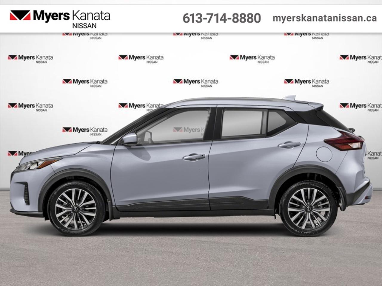<b>Certified, Low Mileage, Heated Seats,  Apple CarPlay,  Android Auto,  Heated Steering Wheel,  Remote Start!</b><br> <br>  Compare at $25435 - KANATA NISSAN PRICE is just $23995! <br> <br>Style meets tech in this nimble and spirited 2024 Kicks. This 2024 Nissan Kicks is fresh on our lot in Kanata. This low mileage SUV has just 11,576 km and is a Certified Pre-Owned vehicle. Its Boulder Grey Pe in colour. It has an Automatic transmission and is powered by a 122HP 1.6L 4 Cylinder Engine. <br> <br> Our Kickss trim level is SV. Step up to this SV trim for stylish aluminum wheels, automatic temperature control, the Nissan Intelligent Key with remote start, a heated steering wheel, heated seats, and SiriusXM. This Kicks offers a ton of style and is built to your beat, featuring touchscreen infotainment with Apple CarPlay, Android Auto, Bluetooth, and Siri Eyes Free. The spirited performance is further enhanced with advanced safety features like emergency braking, lane departure warning, high beam assist, blind spot detection, rear parking sensors, and a rearview camera. This vehicle has been upgraded with the following features: Heated Seats, Apple CarPlay, Android Auto, Heated Steering Wheel, Remote Start, Adaptive Cruise Control, Blind Spot Detection.<br> <br/>Certified Pre-Owned BenefitsNissan Certified Pre-Owned vehicles offer all the exciting performance, innovation and reliability of a Nissan, with value and peace-of-mind at the heart of the experience. Truly an Intelligent Selection.72 month/120,000km* Powertrain Warranty Easy Financing with Nissan Canada Finance 24/7 Nissan Roadside AssistanceRental Vehicle Assistance Personalized Trip Planning Sirius Satellite Radio Trial 10 day/1,500km exchange promiseRigorous Certification ProcessEvery Certified Pre-Owned vehicle gets an obsessively detailed inspection prior to earning the Certified status. A Nissan-trained technician ensures the highest standards for each vehicle, in a 169-point inspection process72-month/120,000km Warranty** In effect for period of 72 months or 120,000kms (whichever comes first) from the vehicles original in-service dateNissans Certified Pre-Owned Powertrain Warranty provides coverage for 72 months or 120,000kms (whichever comes first) from your vehicles original in-service date. Over 600 components are covered including:Engine: Cylinder heads and block and all internal parts, rocker covers and oil pan, valvetrain and front cover, timing chain and tensioner, oil pump and fuel pump, fuel injectors, intake and exhaust manifolds and turbocharger, flywheel, seals and gaskets Transmission and Transfer Case: Case and all internal parts, torque converter and converter housing, automatic transmission control module, transfer case and all internal parts, seals and gaskets, and electronic transmission controls Drivetrain: Drive shafts, final drive housing and all internal parts, propeller shafts, universal joints, bearings, seals and gaskets $0 Deductible: No deductibles for repairs covered under the Powertrain Warranty<br> <br/><br>*LIFETIME ENGINE TRANSMISSION WARRANTY NOT AVAILABLE ON VEHICLES WITH KMS EXCEEDING 140,000KM, VEHICLES 8 YEARS & OLDER, OR HIGHLINE BRAND VEHICLE(eg. BMW, INFINITI. CADILLAC, LEXUS...)<br> Come by and check out our fleet of 60+ used cars and trucks and 70+ new cars and trucks for sale in Kanata.  o~o