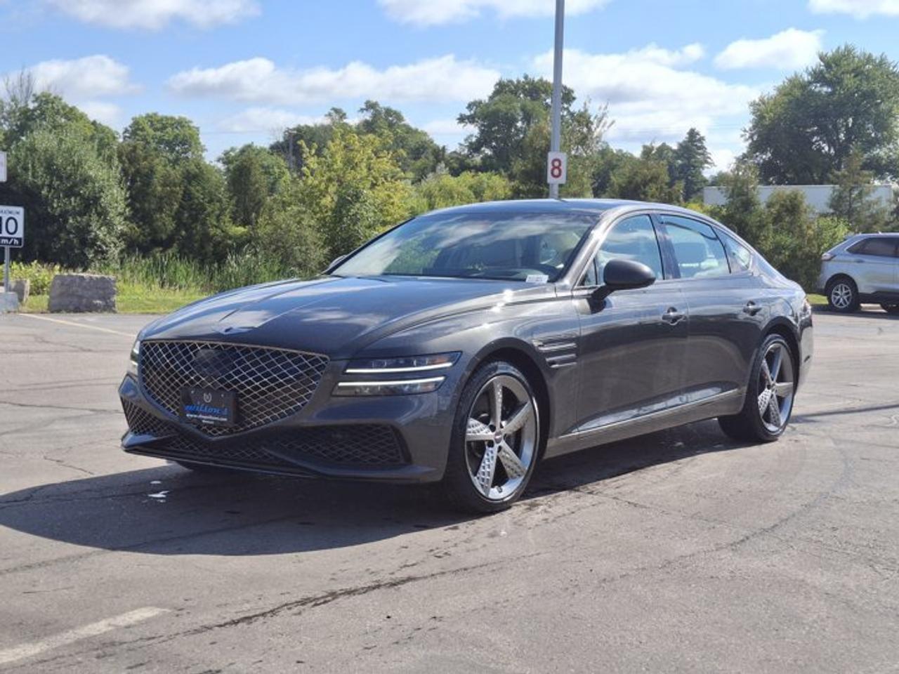 Look at this certified 2024 Genesis G80 3.5T Sport Plus AWD | Leather | Sunroof | Nav | HUD | Lexicon Audio | Cooled + Heated Seats & More !. Its Automatic transmission and 3.5 L engine will keep you going. This Genesis G80 comes equipped with these options: Sunroof, Navigation System, Leather, Heated Steering Wheel, Heads Up Display, Air Conditioning, Air Conditioned Seats, Heated Seats, Tilt Steering Wheel, and Steering Radio Controls. Test drive this vehicle at Mark Wilsons Better Used Cars, 5055 Whitelaw Road, Guelph, ON N1H 6J4.MASSIVE SELECTION: 500+ vehicles in ONE LOCATION, all Live Market Priced for the best value!STRAIGHTFORWARD & TRANSPARENT PRICING: Our Advertised Price INCLUDES:Safety Certification! (No separate certification fee upcharge).FREE Carfax History Report!NO upcharge for paying cash!CONFIDENCE & PEACE OF MIND: 30-Day/3,000 km Warranty INCLUDED! Plus a 5-Day Exchange Privilege!*EASY FINANCING: Better-than-bank rates, $0 Down, and 3 Months No Payments available OAC. BAD CREDIT APPROVED HERE!WE BUY CARS: Get Top Dollar for your trade, or sell us your vehicle for CASH even if you dont buy ours!www.shopwilsons.comAn Honest, Transparent Buying Experience. Trusted in business since 1961!(Cash Prices Exclude HST and Licensing Fees only.)