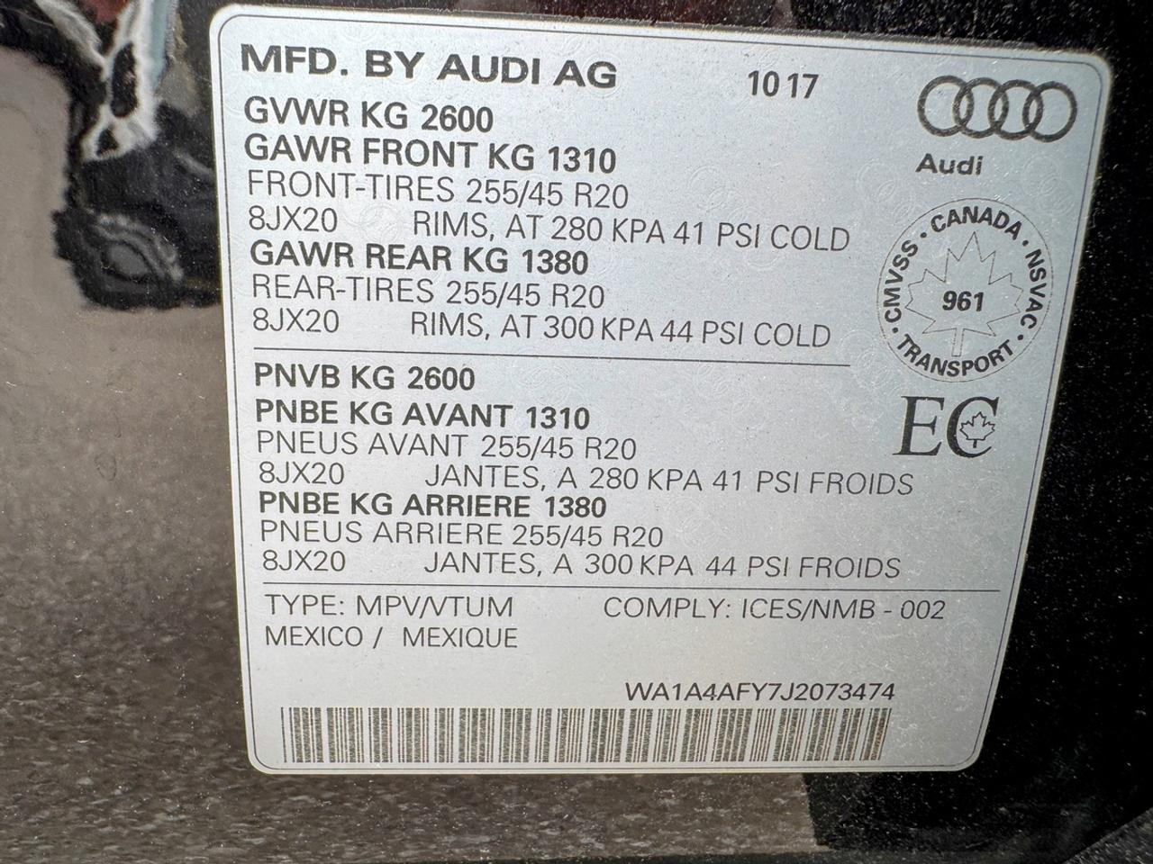 2018 Audi SQ5 PROGRESSIV Photo