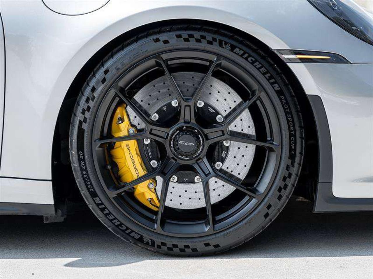 2022 Porsche 911 GT3 Coupe Existing Warranty Until June 2028 Porsche Ceramic Composite Brakes (PCCB) with Calipers in Photo