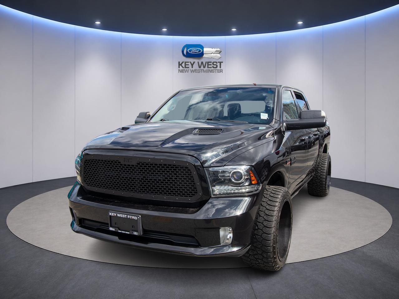 Black 2017 RAM 1500 Pickup Truck Four-Wheel Drive Automatic