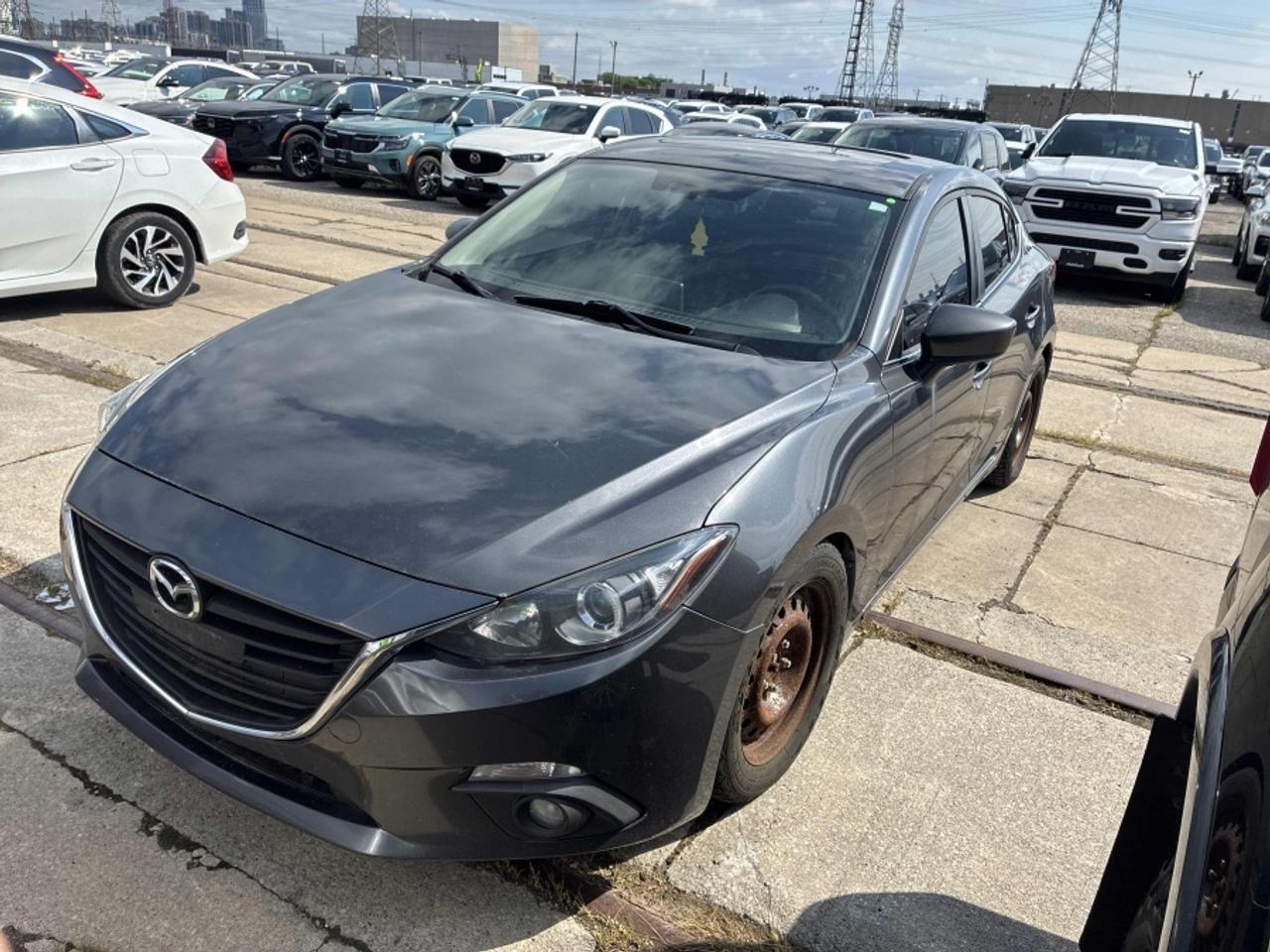 2015 MAZDA MAZDA3 GS SKYACTIV<br>FULLY CERTIFIED WITH WARRANTY<br><br>WAS $8990 | NOW $7990<br>212,000 KM | STK#10283<br><br>ABOUT THIS VEHICLE<br><br>This 2015 MAZDA MAZDA3 GS SKYACTIV is equipped with:<br><br>* Manual Transmission<br>* Heated Seats<br>* Bluetooth<br>* Alloy Wheels<br>* Power Windows<br>* Power Locks<br>* Power Mirrors<br>* Air Conditioning<br><br>WHATS INCLUDED?<br><br>FULL SAFETY CERTIFICATION<br>Every vehicle at First Choice Motors is sold fully certified at no extra charge.<br><br>BRAND NEW BRAKES<br>Brand new brake rotors and pads are included with every vehicle purchase.<br><br>36-DAY WARRANTY<br>Every vehicle includes a 36-day warranty on all safety-related items.<br><br>EXTENDED WARRANTY AVAILABLE<br>Additional protection plans are available for up to 5 years.<br><br>FINANCING AVAILABLE<br><br>We work with a wide range of credit situations, including:<br><br>* Good Credit<br>* Bad Credit<br>* No Credit<br>* Students<br>* Newcomers to Canada<br><br>Financing available O.A.C.<br><br>SHOP YOUR WAY<br><br>* Shop In Person<br>* 100% Online Purchase Available<br>* FREE Delivery Across Ontario<br><br>WHY FIRST CHOICE MOTORS?<br><br>First Choice Motors specializes in affordable cars, SUVs and vans, with 300  vehicles in stock and a large selection priced between $5,000 and $15,000.<br><br>Our goal is simple: affordable vehicles, transparent pricing and an easy car-buying experience.<br><br>PRICE & FEES<br><br>Advertised price INCLUDES the $22 OMVIC transaction fee.<br><br>Additional Charges:<br><br>* 13% HST<br>* Licence Plates <br>* Ownership Registration<br><br>NO ADDITIONAL CERTIFICATION FEE.<br><br>No credit card payments can be accepted for vehicle purchases.