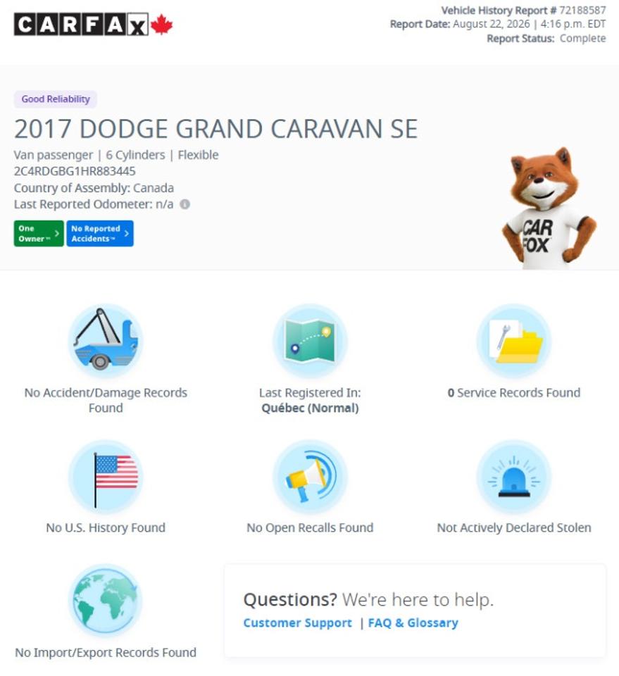 2017 Dodge Grand Caravan SXT PREMIUM PLUS FWD Photo