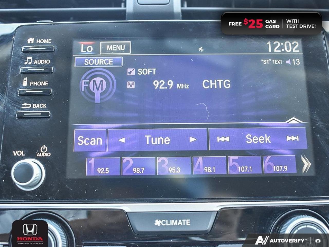 2020 Honda Civic LX HONDA SENSING TECHNOLOGIES | REARVIEW CAMERA | APPLE CARPLAY™/ANDROID AUTO™ Photo