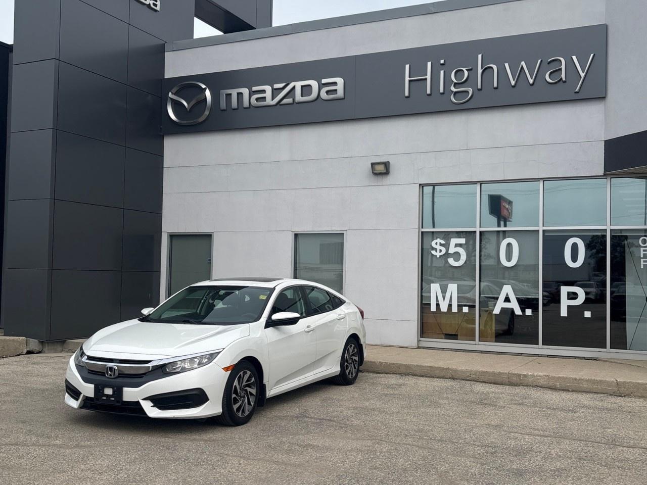 Used 2016 Honda Civic Sedan EX CVT for sale in Steinbach, MB