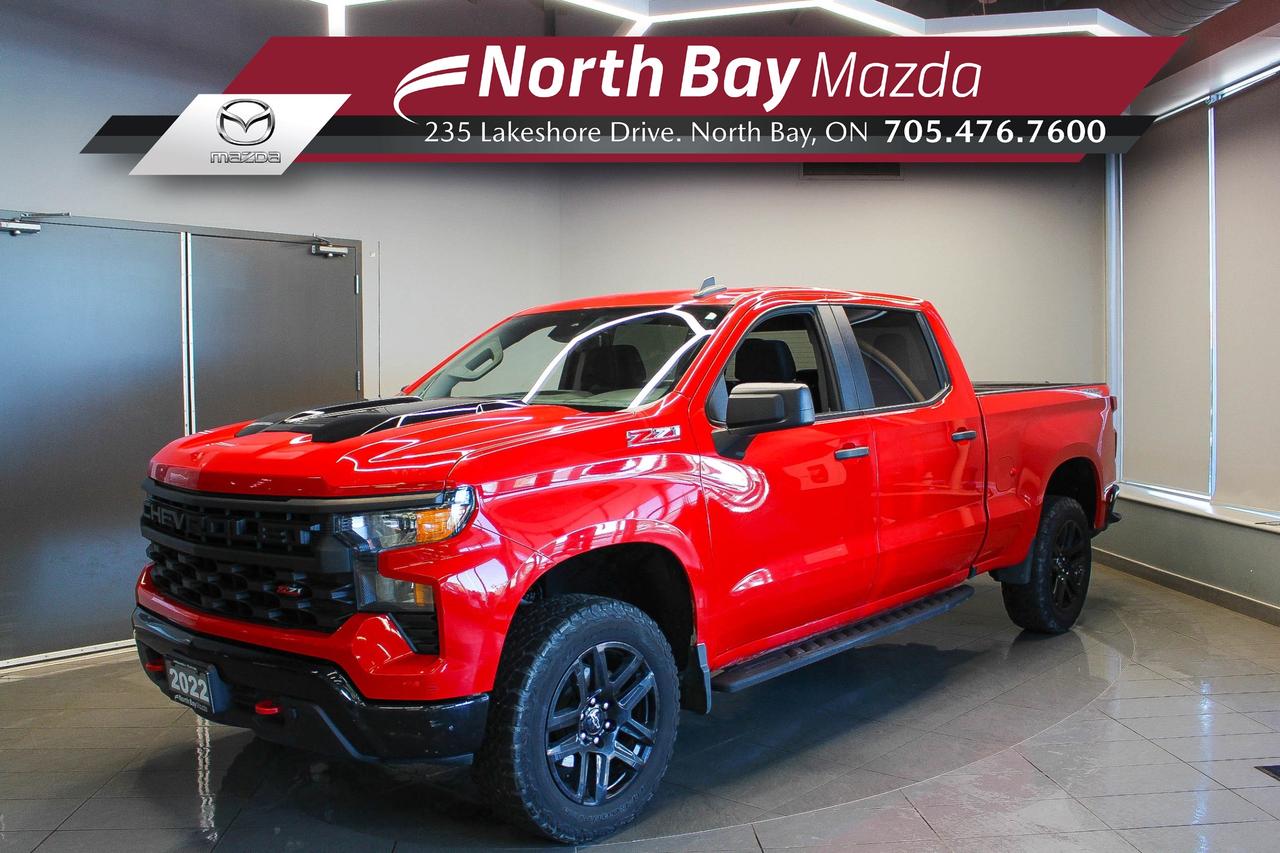 Used 2022 Chevrolet Silverado 1500 Custom Trail Boss CLOTH UPHOLSTERY - APPLE CARPLAY AND ANDROID AUTO - REMOTE START for sale in North Bay, ON