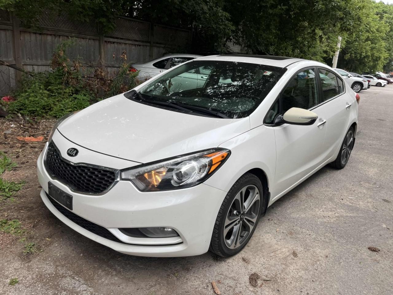 2015 KIA FORTE EX<br>FULLY CERTIFIED WITH WARRANTY<br><br>WAS $7490 | NOW $6990<br>204,000 KM | STK#10294<br><br>ABOUT THIS VEHICLE<br><br>This 2015 KIA FORTE EX is equipped with:<br><br>* Automatic Transmission<br>* Sunroof<br>* Heated Seats<br>* Bluetooth<br>* Reverse Camera<br>* Alloy Wheels<br>* Power Windows<br>* Power Locks<br>* Power Mirrors<br>* Air Conditioning<br><br>WHATS INCLUDED?<br><br>FULL SAFETY CERTIFICATION<br>Every vehicle at First Choice Motors is sold fully certified at no extra charge.<br><br>BRAND NEW BRAKES<br>Brand new brake rotors and pads are included with every vehicle purchase.<br><br>36-DAY WARRANTY<br>Every vehicle includes a 36-day warranty on all safety-related items.<br><br>EXTENDED WARRANTY AVAILABLE<br>Additional protection plans are available for up to 5 years.<br><br>FINANCING AVAILABLE<br><br>We work with a wide range of credit situations, including:<br><br>* Good Credit<br>* Bad Credit<br>* No Credit<br>* Students<br>* Newcomers to Canada<br><br>Financing available O.A.C.<br><br>SHOP YOUR WAY<br><br>* Shop In Person<br>* 100% Online Purchase Available<br>* FREE Delivery Across Ontario<br><br>WHY FIRST CHOICE MOTORS?<br><br>First Choice Motors specializes in affordable cars, SUVs and vans, with 300  vehicles in stock and a large selection priced between $5,000 and $15,000.<br><br>Our goal is simple: affordable vehicles, transparent pricing and an easy car-buying experience.<br><br>PRICE & FEES<br><br>Advertised price INCLUDES the $22 OMVIC transaction fee.<br><br>Additional Charges:<br><br>* 13% HST<br>* Licence Plates <br>* Ownership Registration<br><br>NO ADDITIONAL CERTIFICATION FEE.<br><br>No credit card payments can be accepted for vehicle purchases.