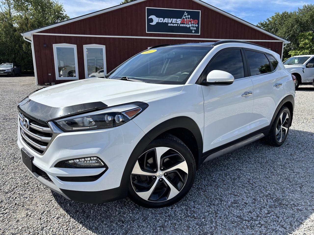 <p dir=ltr><span>*LEATHER*PANO ROOF*HEATED SEATS*BACKUP CAM* This 2017 Hyundai Tucson Limited will be sold with an Ontario Safety Certificate at no extra charge through our multi-point inspection process to provide you with the best quality pre-owned experience. Complete Carfax reports come with every vehicle sale and are readily available. Extra features include CARPLAY, BSM, 2 KEYS, BLUETOOTH, HEATED STEERING, AND NAVIGATION. Financing available as well at Daves Auto through TD Auto finance for all models 2016 and newer! </span><span> 2020-2026 models range from as low as 6.99%-9.49% and 2016-2019 models range from 8.49%-9.49%.</span><span> All vehicles with XM Capability come with 3 free months of Sirius XM. Daves Auto continues to serve its customers with quality, unbranded pre-owned vehicles, certifying every vehicle inside the list price disclosed. Tinting available for $99/window.</span></p><p><span id=docs-internal-guid-66f40028-7fff-ea8c-42b1-ce7c3de3e7b2></span></p><p dir=ltr><span>Established in 1996, Daves Auto has been serving the Haldimand, West Lincoln and Ontario area with the same quality for 30 years! With growth, Daves Auto now has a lot with approximately 70 vehicles and a service building on-site to safety all vehicles in-house. If you are looking at this vehicle and need any additional information, please feel free to call us or come visit us at 7109 Canborough Rd. Dunnville, Ontario. Find us on Instagram @ daves_auto_2020 and become more familiar with our family business! Please call in advance to ensure availability.</span></p>