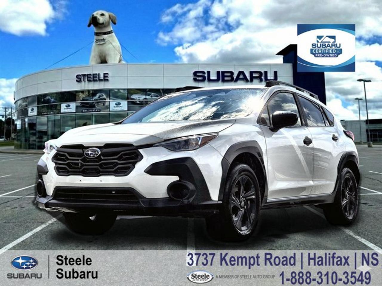 2026 Subaru Crosstrek Convenience | Symmetrical AWD | EyeSight Driver Assist | Heated Front Seats | Apple CarPlay & Android AutoWhether youre crossing the MacKay Bridge for your daily commute or heading out for a weekend drive along the South Shore, the Crosstrek Convenience is built for the realities of Nova Scotia driving. This one-owner, low-mileage rental buy-back offers great value and the added benefit of qualifying for finance rates similar to a new vehicle, making it an especially smart way to get into a nearly new Subaru.The Crosstrek Convenience combines everyday practicality with the confidence of Subaru engineering. Powered by a 2.0-litre SUBARU BOXER engine paired with a Lineartronic CVT, it delivers a smooth, efficient driving experience while Subaru Symmetrical Full-Time AWD provides secure traction through changing Maritime weather conditions. Positioned as an approachable and well-equipped entry point to the Crosstrek lineup, it offers excellent visibility, comfortable road manners, and flexible cargo space for everything from Halifax commuting to weekend trips around Atlantic Canada. Its low mileage and one-owner history further add to its overall appeal and value.Performance & Safety* 2.0L SUBARU BOXER 4-cylinder engine* Lineartronic CVT automatic transmission* Subaru Symmetrical Full-Time AWD* EyeSight Driver Assist Technology* Adaptive Cruise Control* Pre-Collision Braking System* Lane Departure Warning* Lane Keep Assist* Vehicle Dynamics Control* Traction Control System* Anti-lock Braking System* Rear Vision CameraComfort & Tech* Heated front seats* Cloth upholstery* Dual 7-inch touchscreen infotainment system* Apple CarPlay & Android Auto* Bluetooth connectivity* Keyless entry* Automatic climate control* Heated exterior mirrors* USB ports* Steering wheel audio controlsContact Steele Subaru in Halifax to schedule a test drive and see how well this Crosstrek Convenience fits your lifestyle. Its a practical way to enjoy everything a Subaru offers while making the most of Nova Scotias road-trip season.STEELE CERTIFIEDThis vehicle is Steele Certified, having successfully passed a comprehensive 85-Point Inspection to ensure quality and peace of mind. A current service and Nova Scotia Motor Vehicle Inspection (MVI) has been completed, so its ready for the road. We also provide a Carfax Vehicle History Report for full transparency. Buy with confidence knowing this vehicle has been thoroughly checked by our factory-trained technicians. Trade-ins are always welcome, and were here to help make your next vehicle purchase smooth and worry-free.Ask us about flexible financing or extended warranty options.