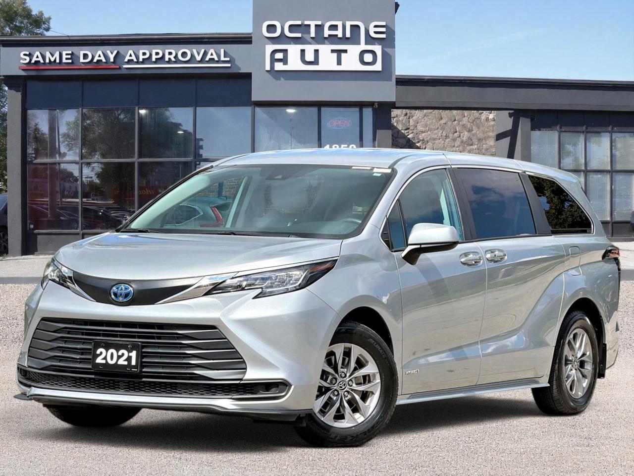 <p>Finance Price $38495 | Cash Price $39995 | Accident free | 2021 Toyota Sienna LE | Hybrid | 8 passenger | Fuel efficient | Heated front seats | Power sliding doors | Smart device integration | Backup camera | Lane keep assist | Adaptive cruise control | Remote start | Alloy wheels | LED headlights | Bluetooth connectivity | USB charging ports | Steering wheel audio controls | Power windows | Power door locks | Automatic transmission | Spacious cargo area | Third-row seating | Comfortable family minivan | Excellent fuel economy | Excellent winter capability | Quiet hybrid drive</p><p><br>Available Now at Octane Used Cars!<br>1850 Lawrence Ave E, Scarborough, ON M1R 2Y4<br>Call us today to book your test drive!<br><br>CERTIFICATION<br>All our vehicles go through a comprehensive safety inspection that exceeds industry standards. Certification includes a full inspection, oil change, and professional detailing before delivery. Vehicles are not drivable if not certified and not e-tested. A certification package is available for $699. Trade-ins welcome. All vehicles are subject to HST, licensing fees, and a $22 OMVIC fee.<br><br>FINANCING<br>Good credit, bad credit, or no credit we can help. Instant approvals available with flexible plans tailored to your needs. Financing deals are subject to an admin fee.<br><br>WARRANTY<br>This vehicle qualifies for extended warranty options. Our team can help you choose the right coverage.<br><br>PRICE<br>At Octane Used Cars, we offer fair, transparent, no-haggle pricing. We monitor the market to keep our vehicles priced competitively, giving you the best value with a no-pressure buying experience.</p>