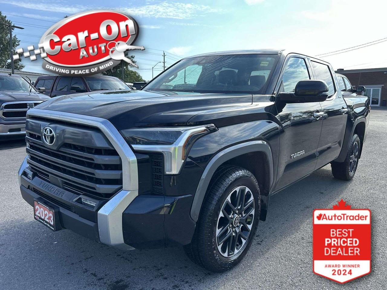Limited Crew Cab 4X4 w/ Leather, panoramic sunroof, heated/cooled front seats, heated steering, 14-inch touchscreen w/ wireless Android Auto/ Apple CarPlay, 20-inch alloys, tow package w/ integrated trailer brake controller, 5-foot 6-inch box w/ bedliner, bed mounted 400w AC outlet, wireless charger, adaptive cruise control, blind spot monitor, rear cross-traffic alert, pre-collision system, lane departure warning, dual-zone climate control, keyless entry w/ push start, full power group incl. power driver seat w/ memory, automatic headlights w/ auto highbeams, garage door opener, auto-dimming rearview mirror, Bluetooth and more!!This vehicle just landed and is awaiting a full detail and photo shoot. Contact us and book your viewing today!