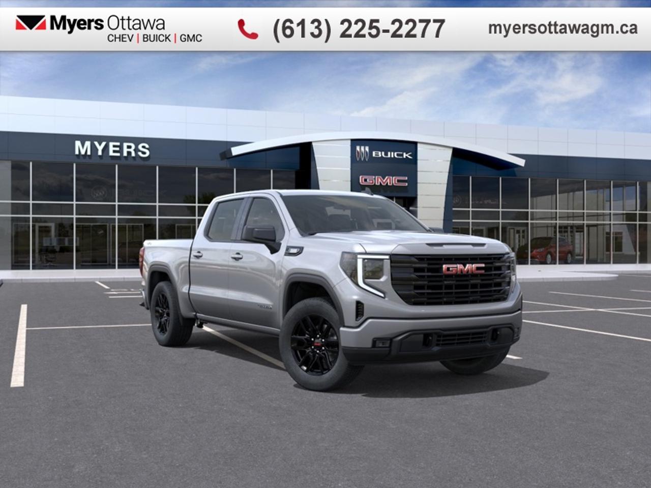 Astoundingly advanced and exceedingly premium, this 2026 GMC Sierra 1500 is designed for pickup excellence.<br> <br>This 2026 GMC Sierra 1500 stands out in the midsize pickup truck segment, with bold proportions that create a commanding stance on and off road. Next level comfort and technology is paired with its outstanding performance and capability. Inside, the Sierra 1500 supports you through rough terrain with expertly designed seats and robust suspension. This amazing 2026 Sierra 1500 is ready for whatever.<br> <br>This Sterling Metallic sought after diesel 4X4 pickup has an Automatic transmission. <br> <br> Our Sierra 1500s trim level is Elevation. Delivering bold style and everyday versatility, this trim includes a gloss black mesh grille, 20-inch black aluminum wheels, and signature LED lighting with projector headlamps and fog lamps. Inside, comfort comes standard with dual-zone climate control, heated front seats, a heated steering wheel, and a 10-way power driver seat, while a 13.4-inch Premium GMC Infotainment System with Google built-in, wireless Apple CarPlay/Android Auto, and Wi-Fi hotspot capability keeps you seamlessly connected. Practical touches like remote start, power outlets in the cabin and bed, a 60/40 split-folding rear seat with hidden storage, and 12 fixed cargo tie-downs add everyday convenience. The Trailering Package with hitch guidance and integrated brake controller boosts towing confidence, while GMC Pro Safety enhances peace of mind with Forward Collision Alert, Lane Keep Assist, Automatic Emergency Braking and more, making the Sierra Elevation a strong balance of modern tech, rugged utility, and standout design. This vehicle has been upgraded with the following features: Duramax 3.0L Turbo Diesel Engine.<br><br> <br>To apply right now for financing use this link: <a href=https://creditonline.dealertrack.ca/Web/Default.aspx?Token=b35bf617-8dfe-4a3a-b6ae-b4e858efb71d&Lang=en target=_blank>https://creditonline.dealertrack.ca/Web/Default.aspx?Token=b35bf617-8dfe-4a3a-b6ae-b4e858efb71d&Lang=en</a><br> <br/><br><br> Come by and check out our fleet of 30+ used cars and trucks and 160+ new cars and trucks for sale in Ottawa.  o~o