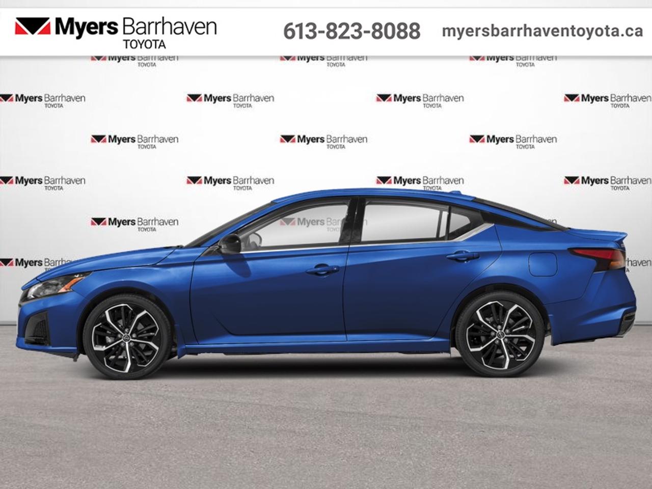 <b>Sunroof, Aluminum Wheels, Navigation, Climate Control, Heated Seats, Apple CarPlay, Android Auto, Blind Spot Detection, Lane Departure Warning, Front Collision Mitigation, LED Lights, Proximity Key, Rear Camera, SiriusXM</b><br> <br>  Compare at $26934 - Our Live Market Price is just $25898! <br> <br>This vehicle was a previous daily rental. Stress less and enjoy more with this 2024 Altima featuring intelligent technology for everyone. This 2024 Nissan Altima is fresh on our lot in Ottawa.<br> <br>Designed to be intuitive and dependable, this 2024 Altima is engineered to impress. Incredible style and tech that immediately inspires a confident feeling helps you take control and enjoy driving again. The cabin is a refined environment full of tech that knows your preferences and lets you take control. For a step into what modern sedans can offer, check out this 2024 Nissan Altima.<br> <br>This sedan has 81,364 km. Its Deep Blue Pearl in colour. It has an Automatic transmission and is powered by a 182HP 2.5L 4 Cylinder Engine. <br> <br> Our Altimas trim level is SR. This Altima SR comes with a moonroof, remote start with intelligent climate control, a heated steering wheel, navigation, dual zone temperature control, fog lights, and paddle shifters. With heated seats for comfort and the Nissan Intelligent key for convenience this Altima offers an elevated experience for everyone. An advanced safety suite including brake assist, collision warning, emergency braking, lane departure warning, blind spot warning, rearview camera, and rear parking sensors helps inspire confidence on every drive. Touchscreen infotainment with Apple CarPlay, Android Auto, and a texting assistant provides technology that knows what you like.<br> <br>To apply right now for financing use this link: <a href=https://www.myersbarrhaventoyota.ca/quick-approval/ target=_blank>https://www.myersbarrhaventoyota.ca/quick-approval/</a><br> <br/>Buy this vehicle now for the lowest bi-weekly payment of <b>$185.99</b> with $0 down for 84 months @ 7.99% APR O.A.C. ( Plus applicable taxes - Plus applicable fees ). See dealer for details. <br><br>At Myers Barrhaven Toyota we pride ourselves in offering highly desirable pre-owned vehicles. We truly hand pick all our vehicles to offer only the best vehicles to our customers. No two used cars are alike, this is why we have our trained Toyota technicians highly scrutinize all our trade ins and purchases to ensure we can put the Myers seal of approval. Every year we evaluate 1000s of vehicles and only 10-15% meet the Myers Barrhaven Toyota standards. At the end of the day we have mutual interest in selling only the best as we back all our pre-owned vehicles with the Myers *LIFETIME ENGINE TRANSMISSION warranty. Thats right *LIFETIME ENGINE TRANSMISSION warranty, were in this together! If we dont have what youre looking for not to worry, our experienced buyer can help you find the car of your dreams! Ever heard of getting top dollar for your trade but not really sure if you were? Here we leave nothing to chance, every trade-in we appraise goes up onto a live online auction and we get buyers coast to coast and in the USA trying to bid for your trade. This means we simultaneously expose your car to 1000s of buyers to get you top trade in value. <br>We service all makes and models in our new state of the art facility where you can enjoy the convenience of our on-site restaurant, shuttle van, free Wi-Fi, Enterprise Rent-A-Car, on-site tire storage, and complimentary drinks. Come see why many Toyota owners are making the switch to Myers Barrhaven Toyota. <br>*LIFETIME ENGINE TRANSMISSION WARRANTY NOT AVAILABLE FOR VEHICLES WITH KMS EXCEEDING 140,000KM, VEHICLES 8 YEARS & OLDER, HIGHLINE BRAND VEHICLES (e.g., BMW, INFINITI, CADILLAC, LEXUS), AND QUEBEC RESIDENTS.<br> Come by and check out our fleet of 70+ used cars and trucks and 20+ new cars and trucks for sale in Ottawa.  o~o