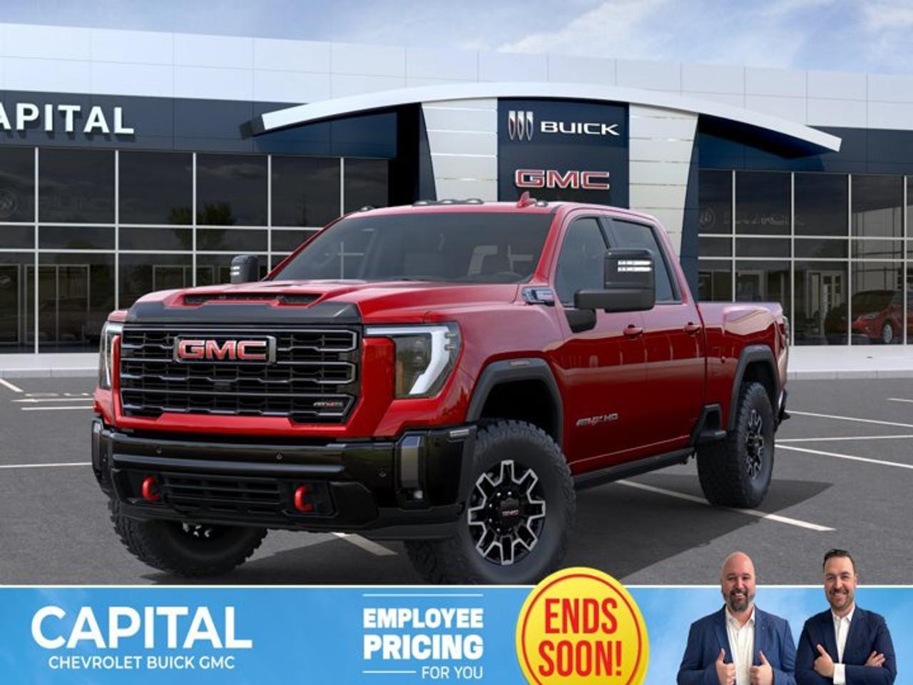 This GMC Sierra 2500HD delivers a Turbocharged Diesel V8 6.6L/ engine powering this Automatic transmission. ENGINE, DURAMAX 6.6L TURBO-DIESEL V8, B20-DIESEL COMPATIBLE (470 hp [350.5 kW] @ 2800 rpm, 975 lb-ft of torque [1322 Nm] @ 1600 rpm) (Includes (K05) engine block heater.), Wireless phone projection for Apple CarPlay and Android Auto, Wireless Charging.* This GMC Sierra 2500HD Features the Following Options *Wipers, front rain-sensing, Windows, power rear, express down, Windows, power front, drivers express up/down, Window, power, rear sliding with rear defogger, Window, power front, passenger express up/down, Wi-Fi Hotspot capable (Terms and limitations apply. See onstar.ca or dealer for details.), Wheels, 18 (45.7 cm) machined aluminum wheel with High Gloss black accents, Wheelhouse liners, rear, Wheel, Spare 18 (50.8 cm), USB Ports, 2, Charge/Data ports located inside centre console.* Stop By Today *A short visit to Capital Chevrolet Buick GMC Inc. located at 13103 Lake Fraser Drive SE, Calgary, AB T2J 3H5 can get you a tried-and-true Sierra 2500HD today!