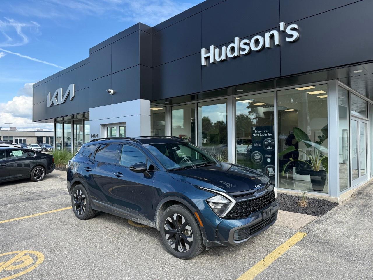 <p><span style=color:rgb( 0 , 0 , 0 )>One Owner! This Kia Sportage X-Line features a 2.5L L4 Engine, 8-Speed Automatic Transmission, All Wheel Drive, Vesta Blue Exterior, Black Leather Interior, Heated Front Seats, Power Adjustable Driver Seat with 2-way Lumbar Support, Drive Mode Select, 60/40 Split Folding Rear Seats, Keyless Entry, Remote Start, Push Button Start, Rear Vision Camera, Rear Parking Sensors, Lane Keep Assist, Blind Spot Avoidance Assist, Forward Collision Avoidance Assist, Rear Cross Traffic Avoidance Assist, Leather Wrapped Heated Steering Wheel with Mounted Audio Controls, Tilt/ Telescopic Steering Column, 8 Display Audio, Bluetooth, Apple Carplay/ Android Auto, Wireless Phone Charger, AM/FM/MP3 Radio, Air Conditioning with Rear Vents, Manual Liftgate, Heated Exterior Mirrors, Trailering Pre Wiring Package, Downhill Brake Control, LED Multi Reflection Headlamps, LED Taillamps, Black Ladder Roof Rails, Tire Pressure Monitoring System, 19 Aluminum Wheels, Kia Connect, SiriusXM Satellite Radio Services Available.</span></p><p></p><p><span style=color:rgb( 0 , 0 , 0 )><em>The Larry Hudson Group is a family run automotive organization that has enjoyed growth for over 42 years of business. We have a great selection of new inventory and what we feel are the best reconditioned used cars in Ontario. Hudsons NEED your trade. We can offer you top market value for your current vehicle. Please come and partake in a great buying experience with the Larry Hudson Group in Listowel. FREE CarFax report available with every used vehicle!</em></span></p>