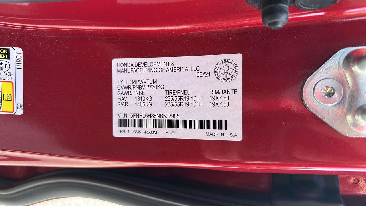 2022 Honda Odyssey Touring Photo
