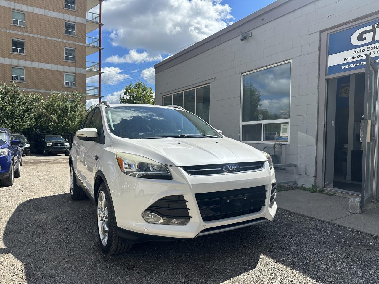 <p>WOW, ONLY 71,201 KMS on this Popular Ford Escape TITANIUM 4WD 2.0 Ecoboost. Features; power memory heated leather front seats, panoramic sunroof, power lift gate, MICROSOFT Sync with Navigation and back up camera, factory remote start, power group, cruise control, 19 Aluminum wheels, Audio steering wheel controls and much more.</p><p>Why Buy From Us. Since 1991, Our Family commitment to each and every person has been to provide an exceptional level of customer service. From our knowledge in the industry and formed relationships we search for the cleanest, lowest kilometers vehicles while keeping our overhead costs low to save you money. We are part of a large Dealer Network with access to New Car Dealer trade-ins, we attend multiple weekly auctions and have our own trade-ins to provide a comprehensive lineup of all makes & models. After the sale, we welcome you back for any and all of your automotive needs; from regular service, to maintenance, tires & tire storage, detailing, dent removal, windshield chip repair or replacement we have the right tools and skilled workers to get the job done. We invite you to come in for a truly enjoyable car buying experience.</p><p>We offer; Preferred Dealer Bank financing available right here On Approved Credit. A Dealer Guarantee with every Certified vehicle, Free CARFAX Canada Vehicle History Report. We are a proud member of UCDA and maintain A+ Better Bureau Standing. Frank Gies Auto Sales is committed to respecting the privacy of individuals and recognizes a need for the appropriate management and protection of any personal information that you agree to provide us. We will not share your information with any third party outside of our organization, other than as necessary to fulfill your request. Price plus13% HST (Harmonized Sales Tax) and licensing ($32.00 to transfer plates or $59.00 for New plates</p>