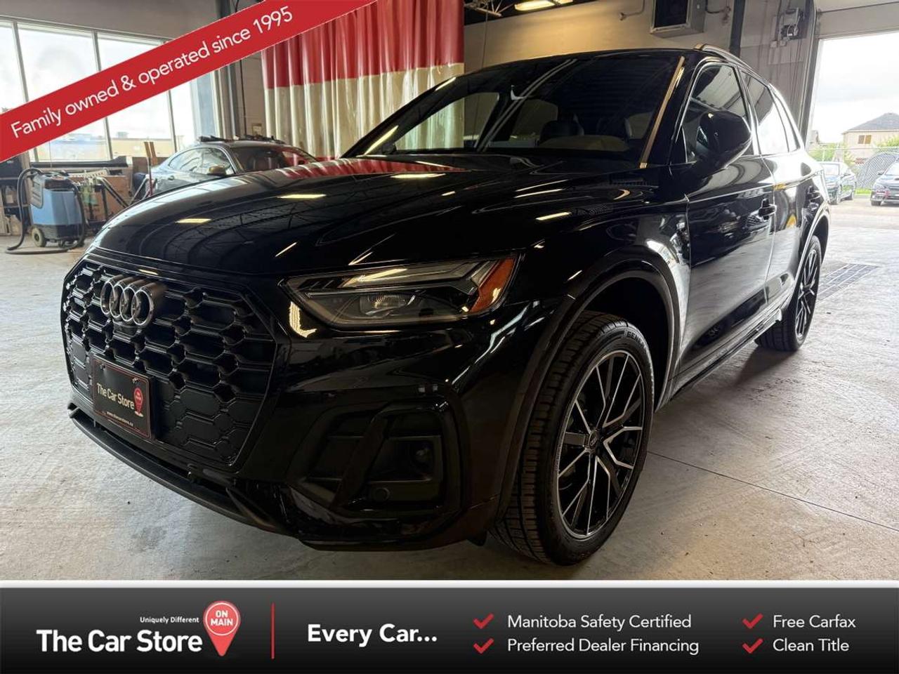 2022 Audi Q5 Progressiv S-Line  One Owner | Black Optics | Exceptional Service History | New Tires &amp; Brakes 
 Key Features:2.0L Turbocharged Engine with quattro All-Wheel Drive 
 Progressiv Trim 
 S-Line Package 
 Black Optics Package 
 One Owner 
 Exceptional Service History 
 Brand New All-Season Tires 
 Brand New Brake Pads &amp; Rotors Front &amp; Back 
 Leather Interior 
 Heated Front Seats 
 Panoramic Sunroof 
 Apple CarPlay &amp; Android Auto 
 Front &amp; Rear Parking Sensors 
 Power Tailgate 
 Comfort Access with Push Button Start 
 S-Line Exterior &amp; Interior Styling 
 Black Exterior Accents 
 
 Refined, Sporty, and Effortlessly Versatile:The Q5 has long been one of Audis most well-rounded SUVs, combining the refinement of a luxury vehicle with a size thats exceptionally easy to live with every day. The S-Line and Black Optics packages give this example a sharper, more purposeful appearance while retaining the comfort and composed driving experience that define the Q5. 
 
 This Example:This one-owner Q5 has an exceptional service history and has recently received significant reconditioning, including brand new all-season tires along with brand new brake pads and rotors front and back. Combined with the desirable S-Line and Black Optics packages, its ownership history and specification make this a particularly strong pre-owned example. 
 
 Our Take:This is one where the story is easy to tell. One owner, exceptional service history, S-Line, Black Optics, and two of the larger wear items already taken care of with new tires and brakes. Its a thoughtfully equipped, exceptionally well-maintained Q5 that offers plenty to appreciate without needing to oversell it. 
 
 
 We are a local Family Owned business and we try to do things a little different. 
 
 At The Car Store on Main every vehicle is Manitoba Safety Certified. 
 Every vehicle sold is eligible for the Advantage Plan: 
 30 Day Warranty on all MB Safety certificate related items. 
 CarFax Vehicle History Report 
 2 sets of Keys 
 Wholesale access to all other Miscellaneous Accessories (i.e. Wtr Tires, Remote Starr, all misc vehicle accessories/parts, etc...) 
 And of course a Full tank of Gas. 
 
 There is no Gimmicks or games, we are always aggressive on our prices and try to separate ourselves from the rest. 
 We also have an on-site Certified Banker who shops to get the best possible interest rates in with all Major Banks and Credit Unions! 
 
 Come to our Brand New modern showroom and see what makes us Uniquely Different! 
 
 Located on Main St. just North of Chief Peguis Trail. 
 
 To schedule an appointment call us directly at 204-669-1248 or email sales@thecarstore.ca 
 
 The Car Store on Main 
 -Uniquely Different- 
 
 www.thecarstore.ca 
 Local: 204-669-1248 
 Toll Free: 877-634-2975 
 
 A local family owned business unlike typical car lots, there are no pressure tactics, no games, no gimmicks, no Sales Manager, General Manager or Used Car Manager, just straight answers and fair deals all the time! 
 
 *PRICE DOES NOT INCLUDE TAXES (G.S.T &amp; P.S.T) 
 Dealer Permit # 4481