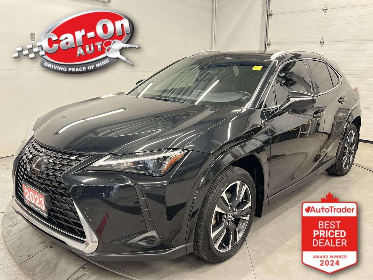 UX 250H All-Wheel Drive w/ Leather, sunroof, heated/cooled seats, heated steering, wireless Android Auto/ Apple CarPlay, 18-inch alloys, adaptive cruise control, blind spot monitor, rear cross-traffic alert, pre-collision system, lane departure warning, backup camera, dual-zone climate control, keyless entry w/ push start, full power group incl. power seat, automatic headlights w/ auto highbeams, Bluetooth and Sirius XM!!