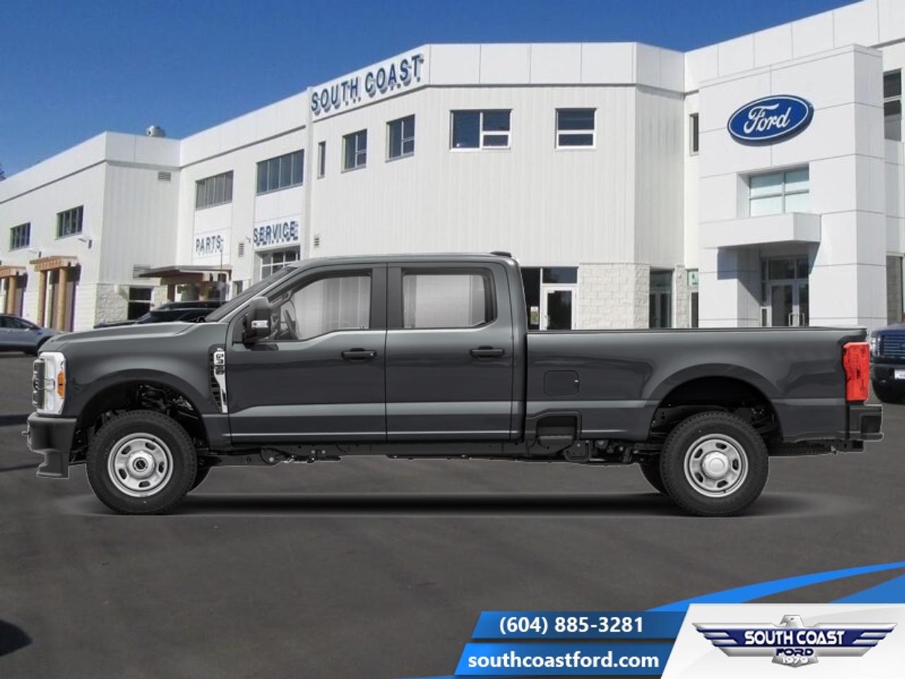 <b>Power Stroke, Black Appearance Package, Tailgate Step and Handle!</b><br> <br> For hauling, towing, and getting the job done, look no further than this rugged F-350.<br> <br>The most capable truck for work or play, this heavy-duty Ford F-350 never stops moving forward and gives you the power you need, the features you want, and the style you crave! With high-strength, military-grade aluminum construction, this F-350 Super Duty cuts the weight without sacrificing toughness. The interior design is first class, with simple to read text, easy to push buttons and plenty of outward visibility. This truck is strong, extremely comfortable and ready for anything.<br> <br>This Carbonized Grey Metallic sought after diesel Crew Cab 4X4 pickup has a 10 Speed Automatic transmission and is powered by a 475HP 6.7L 8 Cylinder Engine. <br> <br> Our F-350 Super Dutys trim level is Lariat. Experience rugged capability and luxury in this F-350 Lariat trim, which features leather-trimmed heated and ventilated front seats with power adjustment, memory function and lumbar support, a heated leather-wrapped steering wheel, voice-activated dual-zone automatic climate control, power-adjustable pedals, a sonorous 8-speaker Bang & Olufsen audio system, and two 120-volt AC power outlets. This truck is also ready to get busy, with equipment such as class V towing equipment with a hitch, trailer wiring harness, a brake controller and trailer sway control, beefy suspension with heavy duty shock absorbers, power extendable trailer style mirrors, and LED headlights with front fog lamps and automatic high beams. Connectivity is handled by a 12-inch infotainment screen powered by SYNC 4, bundled with Apple CarPlay, Android Auto, inbuilt navigation, and SiriusXM satellite radio. Safety features also include a surround camera system, pre-collision assist with automatic emergency braking and cross-traffic alert, blind spot detection, rear parking sensors, forward collision mitigation, and a cargo bed camera. This vehicle has been upgraded with the following features: Power Stroke, Black Appearance Package, Tailgate Step and Handle.<br><br> View the original window sticker for this vehicle with this url <b><a href=http://www.windowsticker.forddirect.com/windowsticker.pdf?vin=1FT8W3BT5TEE45836 target=_blank>http://www.windowsticker.forddirect.com/windowsticker.pdf?vin=1FT8W3BT5TEE45836</a></b>.<br> <br>To apply right now for financing use this link: <a href=https://www.southcoastford.com/financing/ target=_blank>https://www.southcoastford.com/financing/</a><br> <br/>5.49% financing for 84 months. <br> Buy this vehicle now for the lowest bi-weekly payment of <b>$915.43</b> with $0 down for 84 months @ 5.49% APR O.A.C. ( taxes included, $695 Administration Fee included / Total Obligation of $148581 ). Incentives expire 2026-08-31. See dealer for details. <br><br>Call South Coast Ford Sales or come visit us in person. Were convenient to Sechelt, BC and located at 5606 Wharf Avenue. and look forward to helping you with your automotive needs. <br><br> Come by and check out our fleet of 30+ used cars and trucks and 90+ new cars and trucks for sale in Sechelt.  o~o